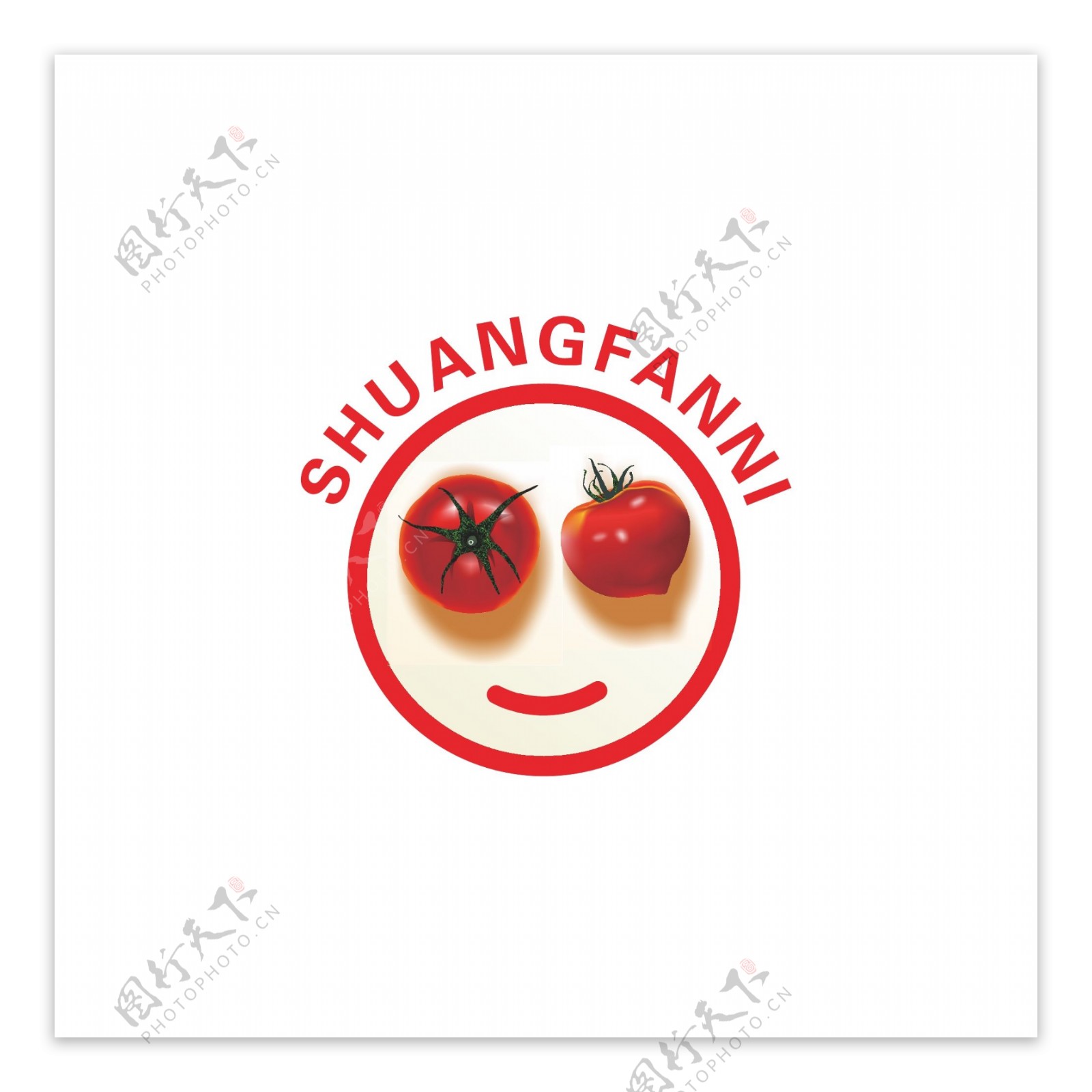 笑脸微笑番茄西红柿