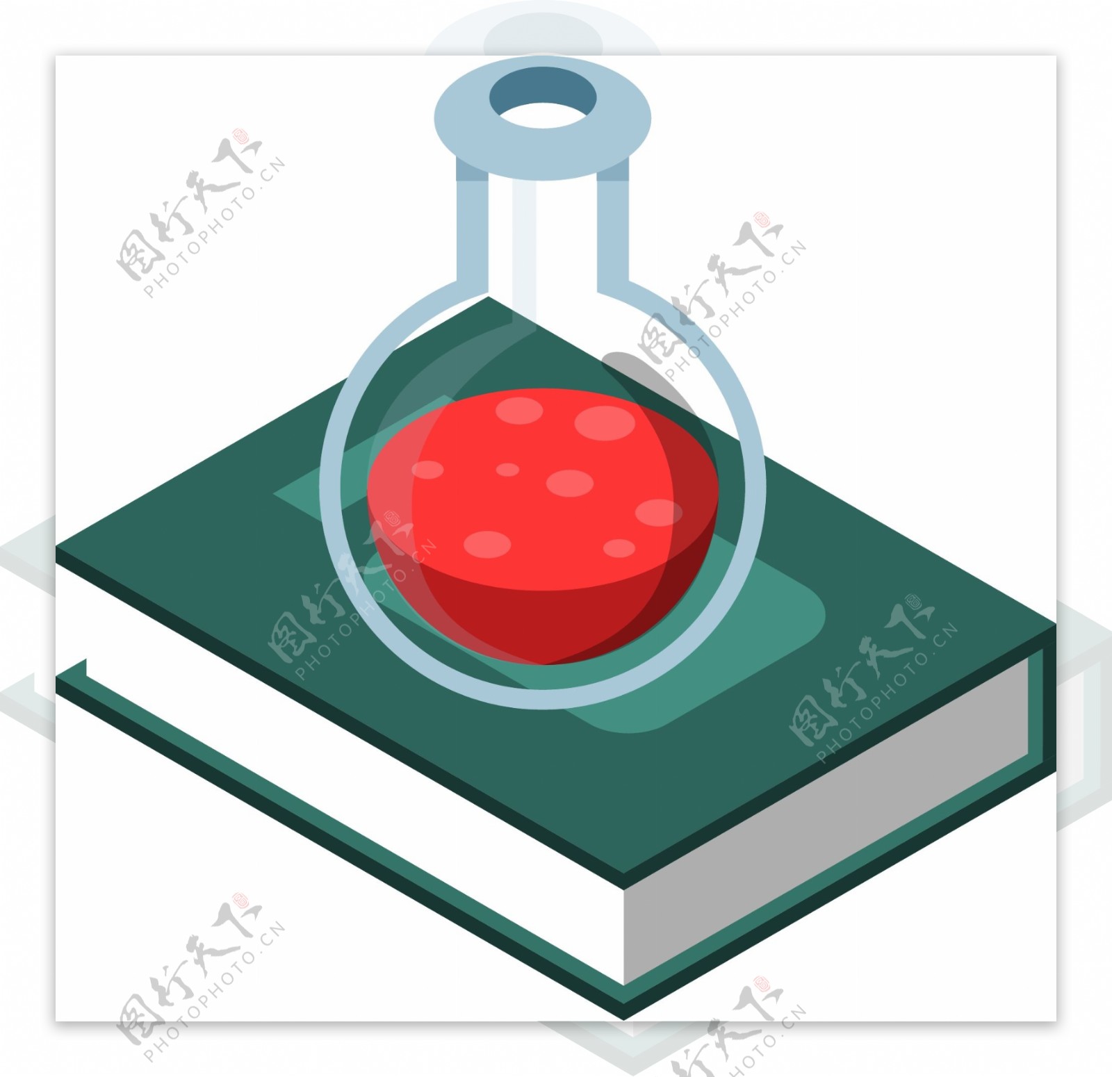 简约风格化学实验书籍元素可商用