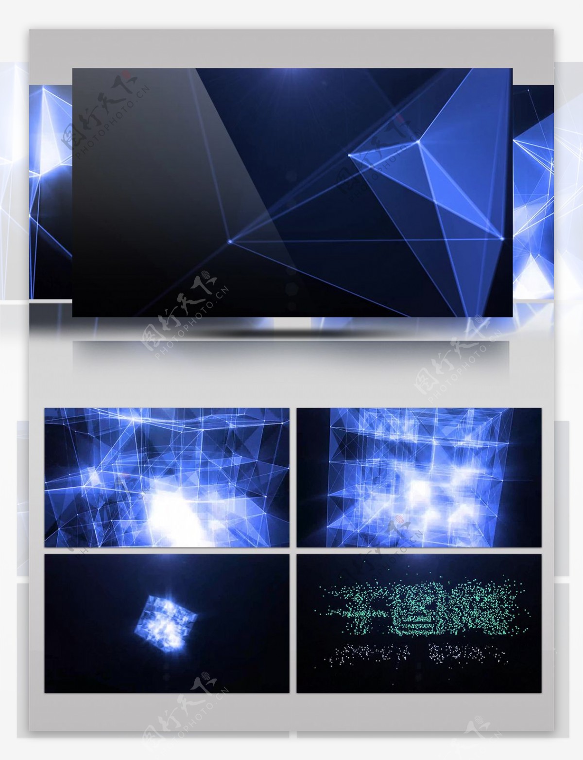科技魔方粒子方块汇聚logo宣传片头模板