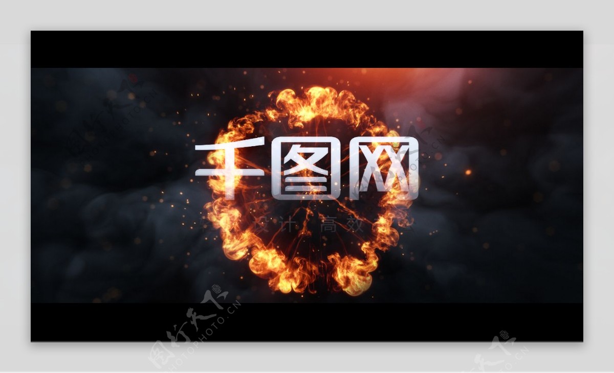 电影游戏火焰文字logo展示