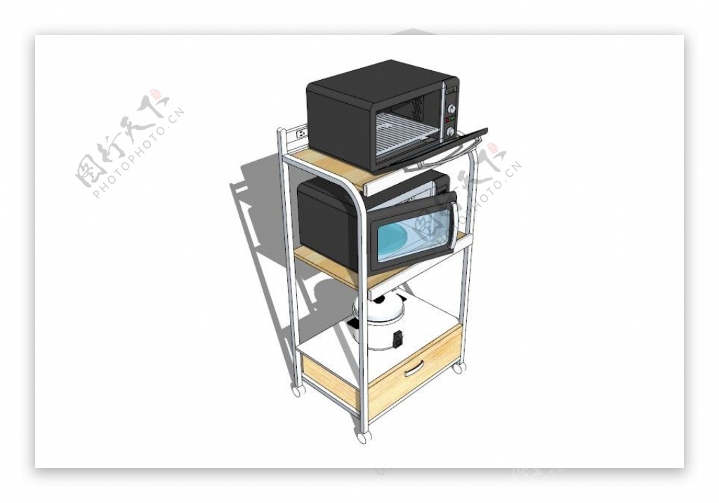 厨房电器建筑模型skp下载