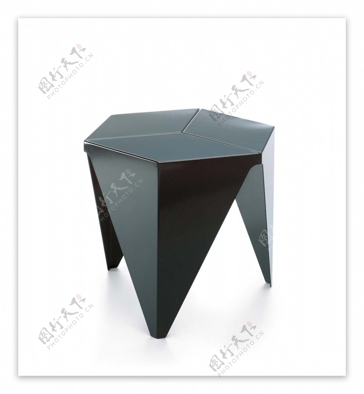 时尚创意黑色六边形凳子模型素材