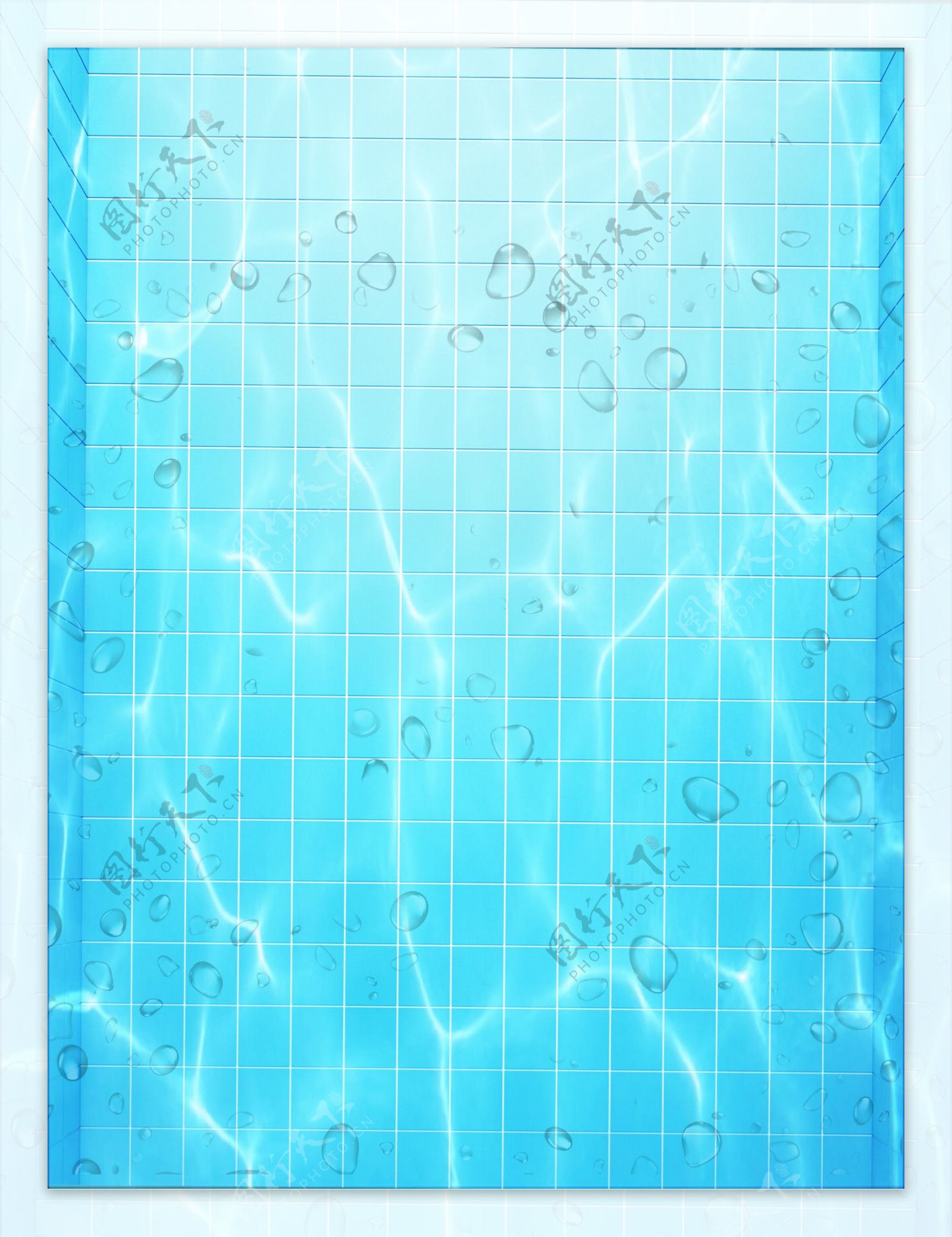 蓝色大海游泳水光背景素材
