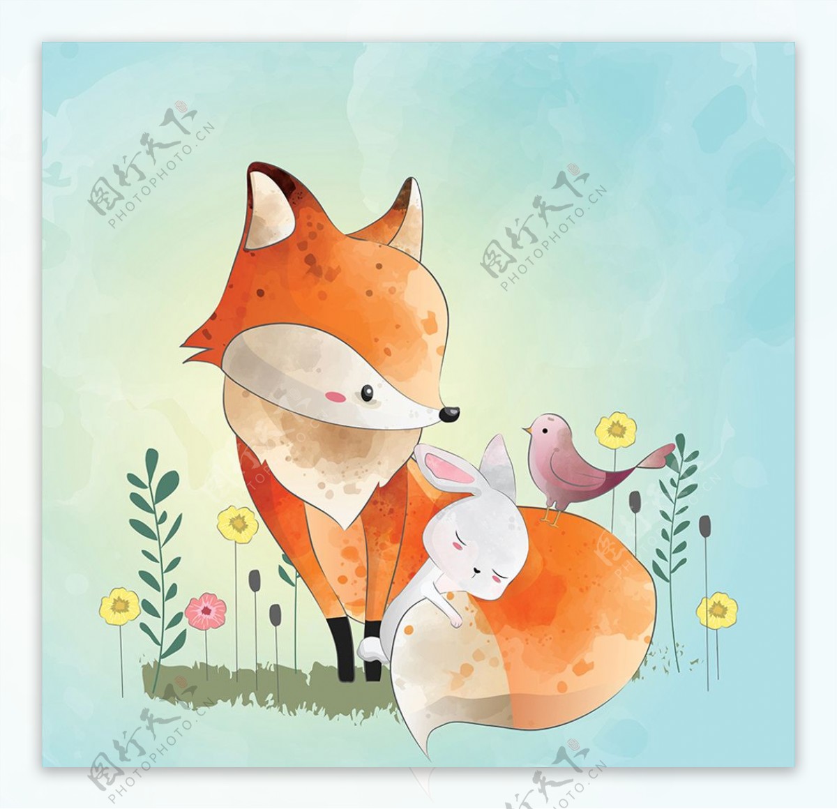 卡通小动物狐狸