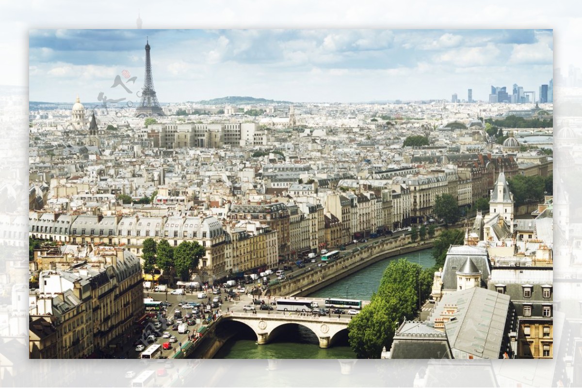 巴黎城市美景高清风景画