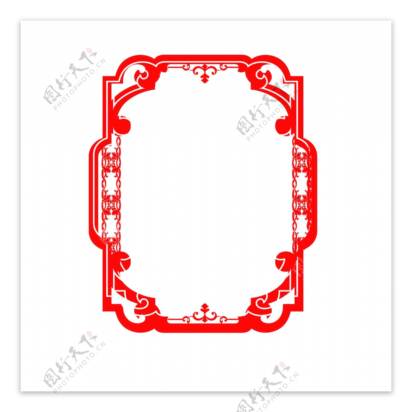 中国红边框古典边框元素