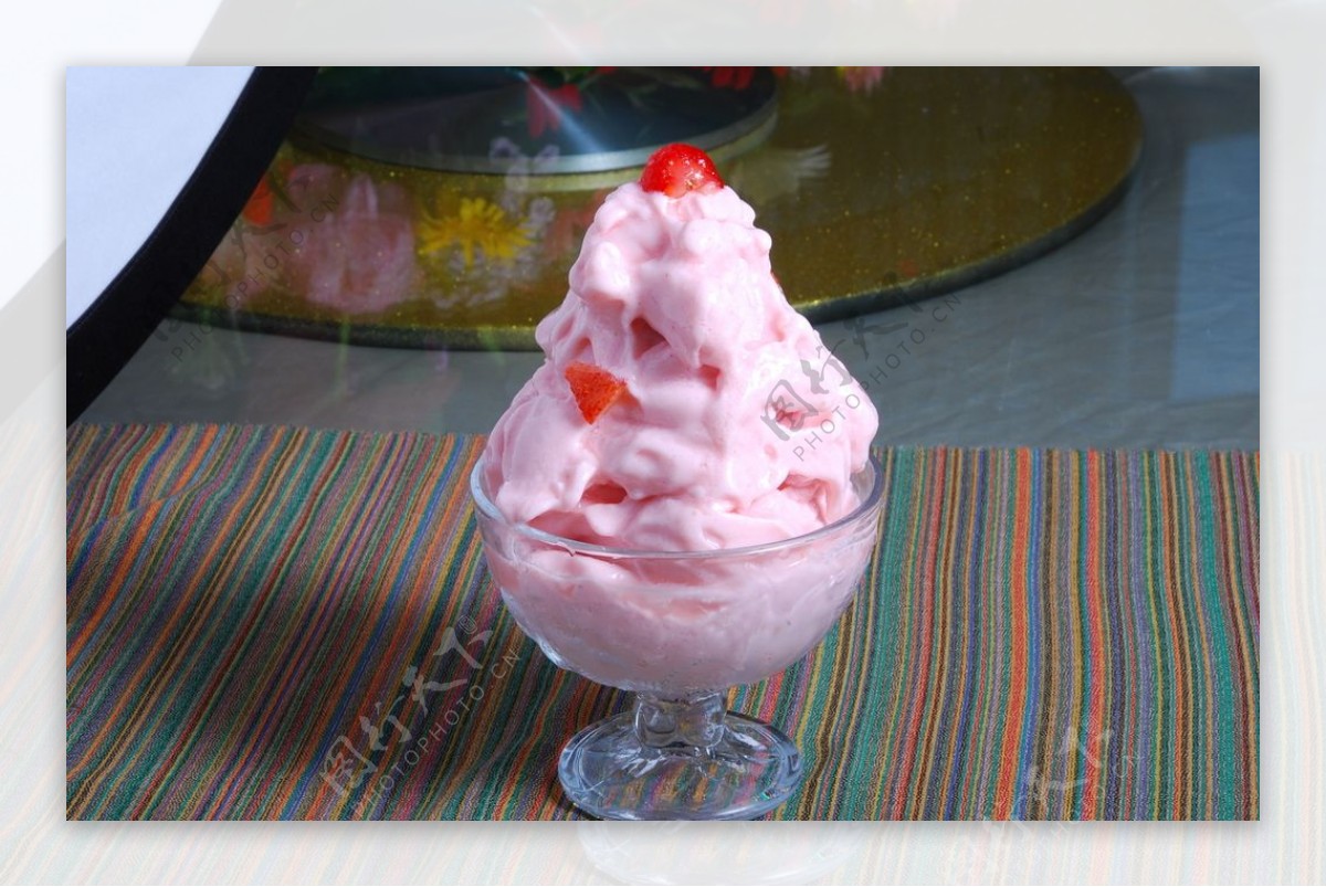 草莓冰淇淋摄影图片素材-编号26266475-图行天下
