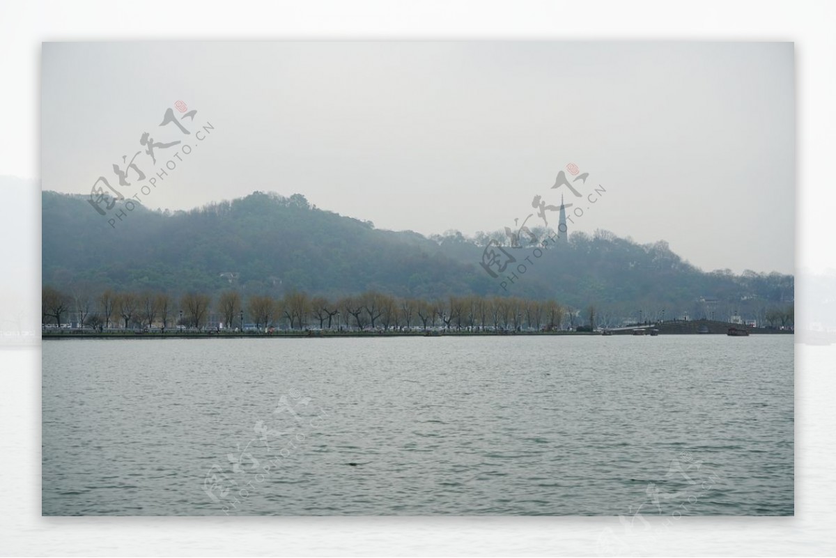杭州西湖景色白堤