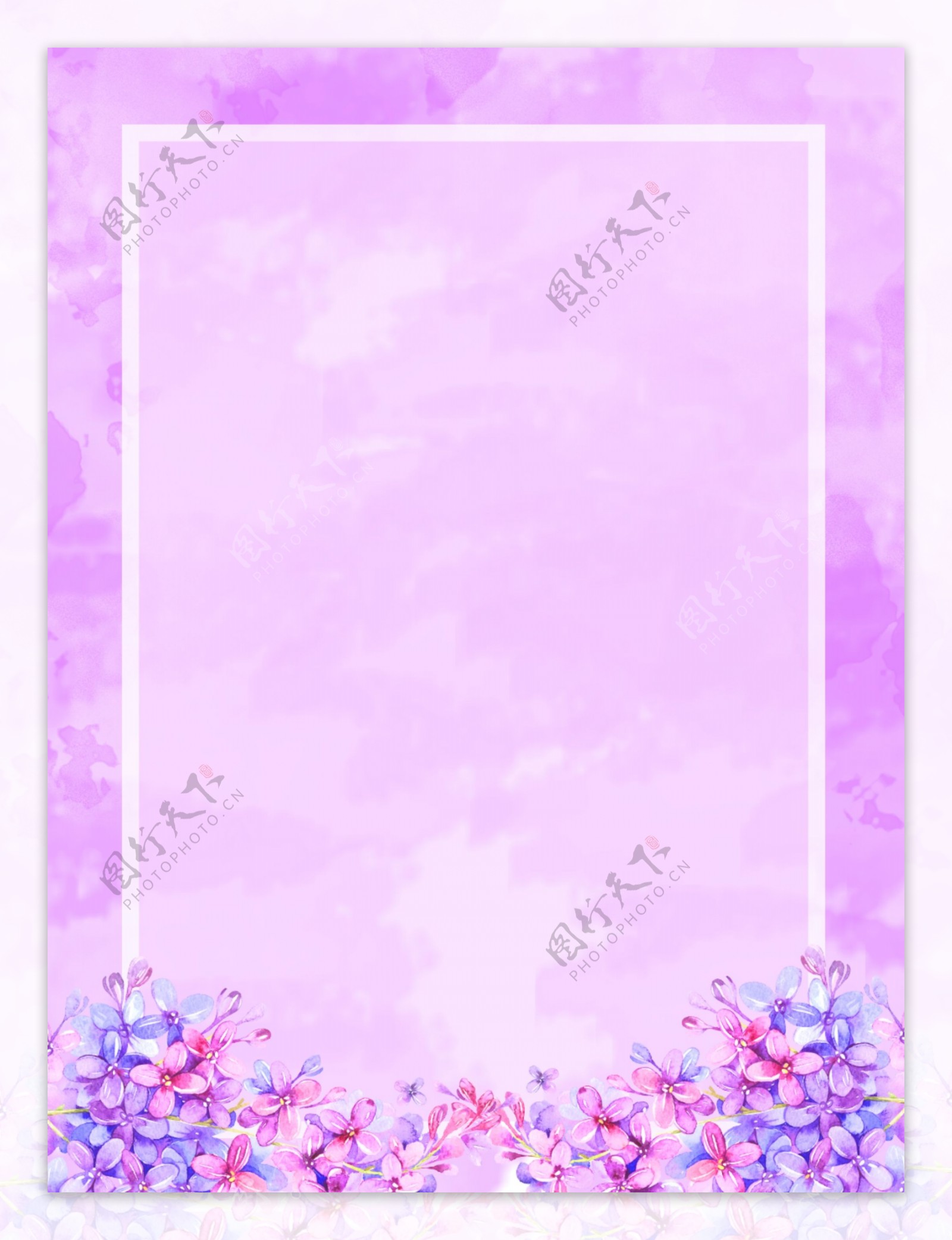 紫色唯美花卉背景