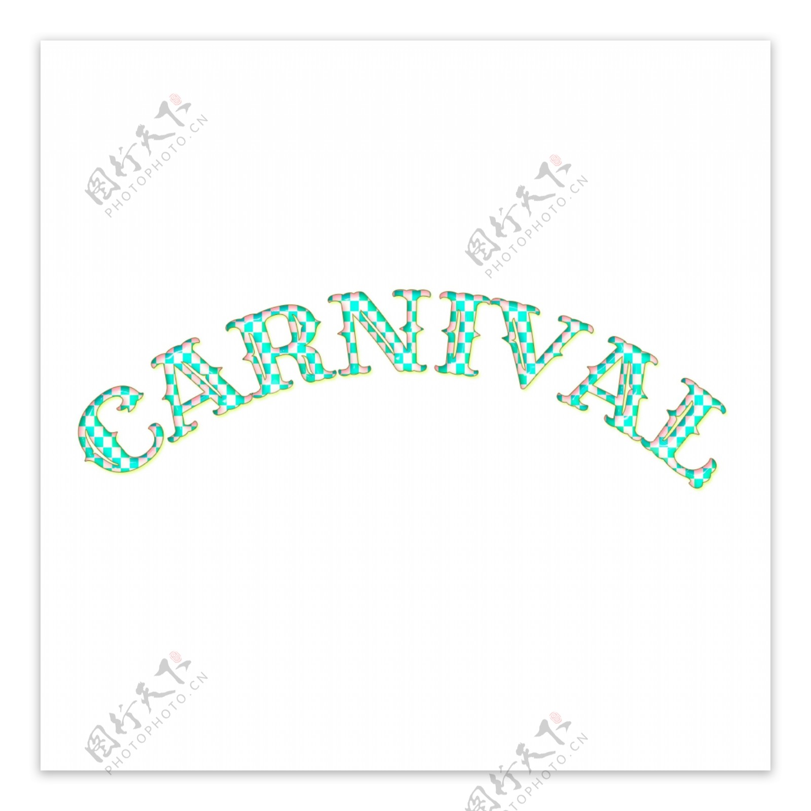 Carnivarl英语字母表狂欢节的性格元素
