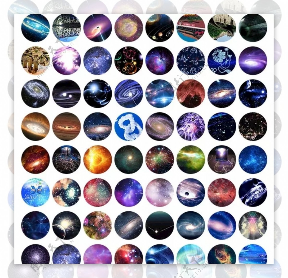 80个宇宙背景的图标头像可用作