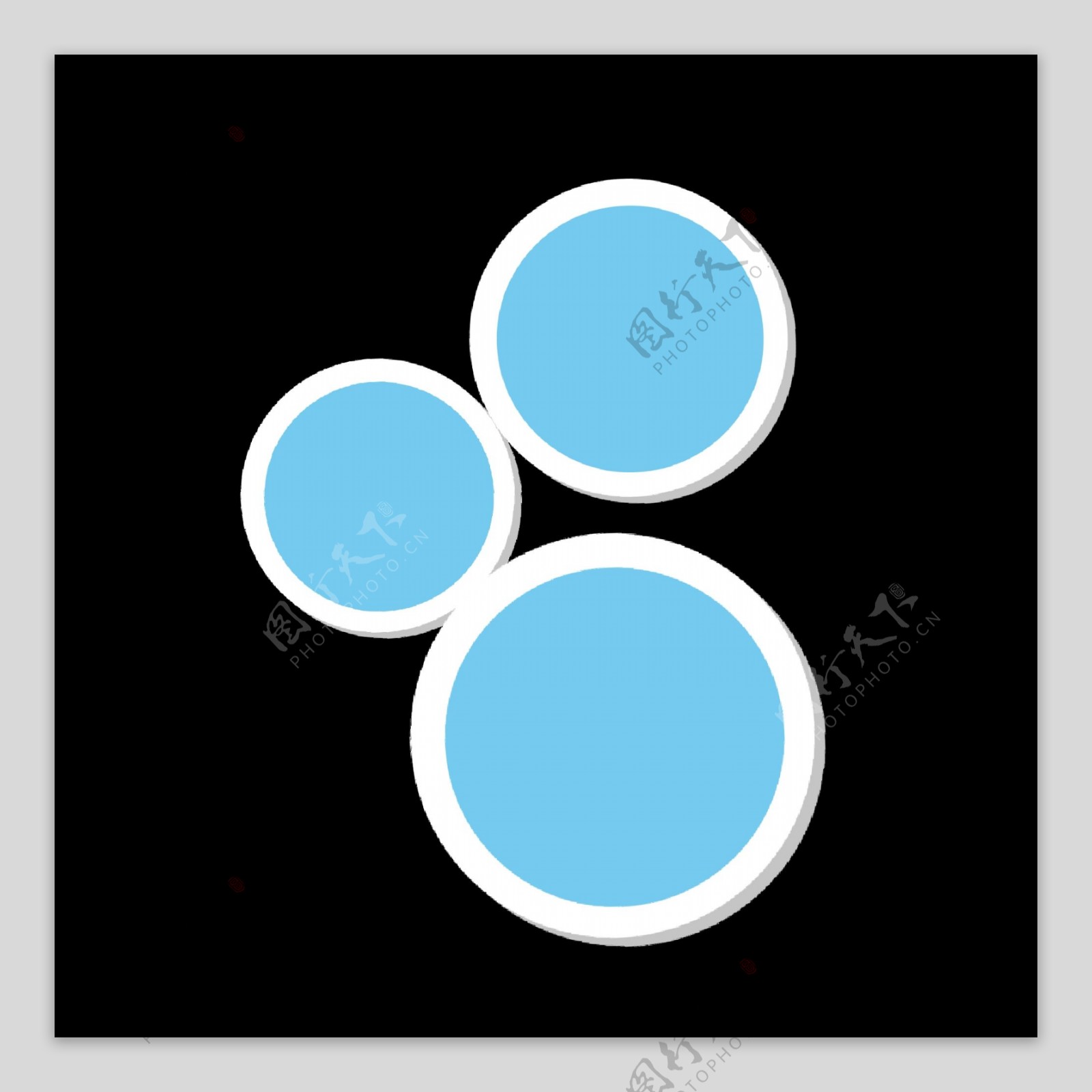 圆形蓝色分类图标