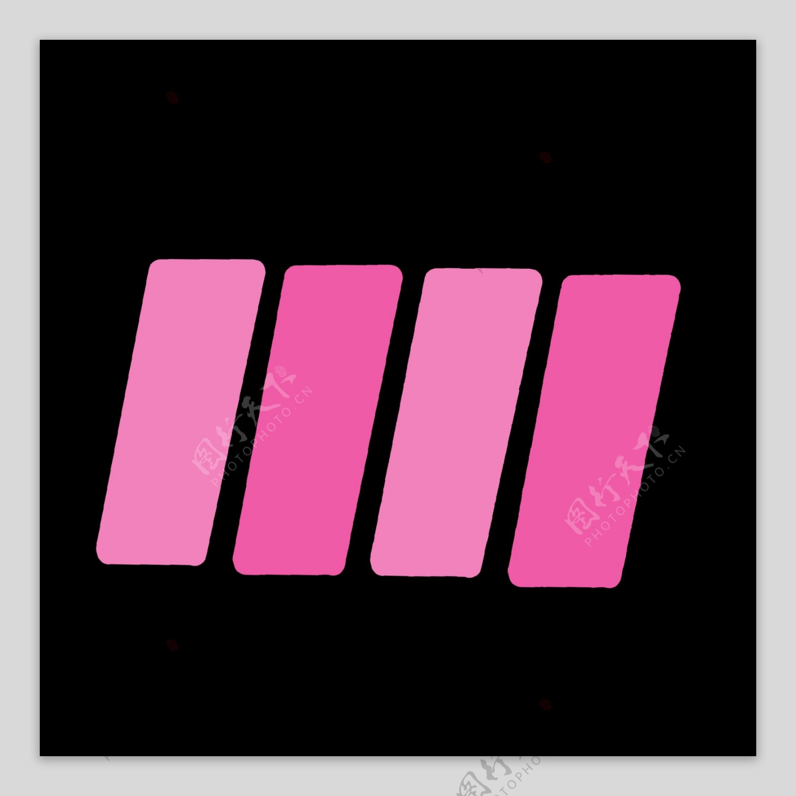斜矩形粉色分类图标