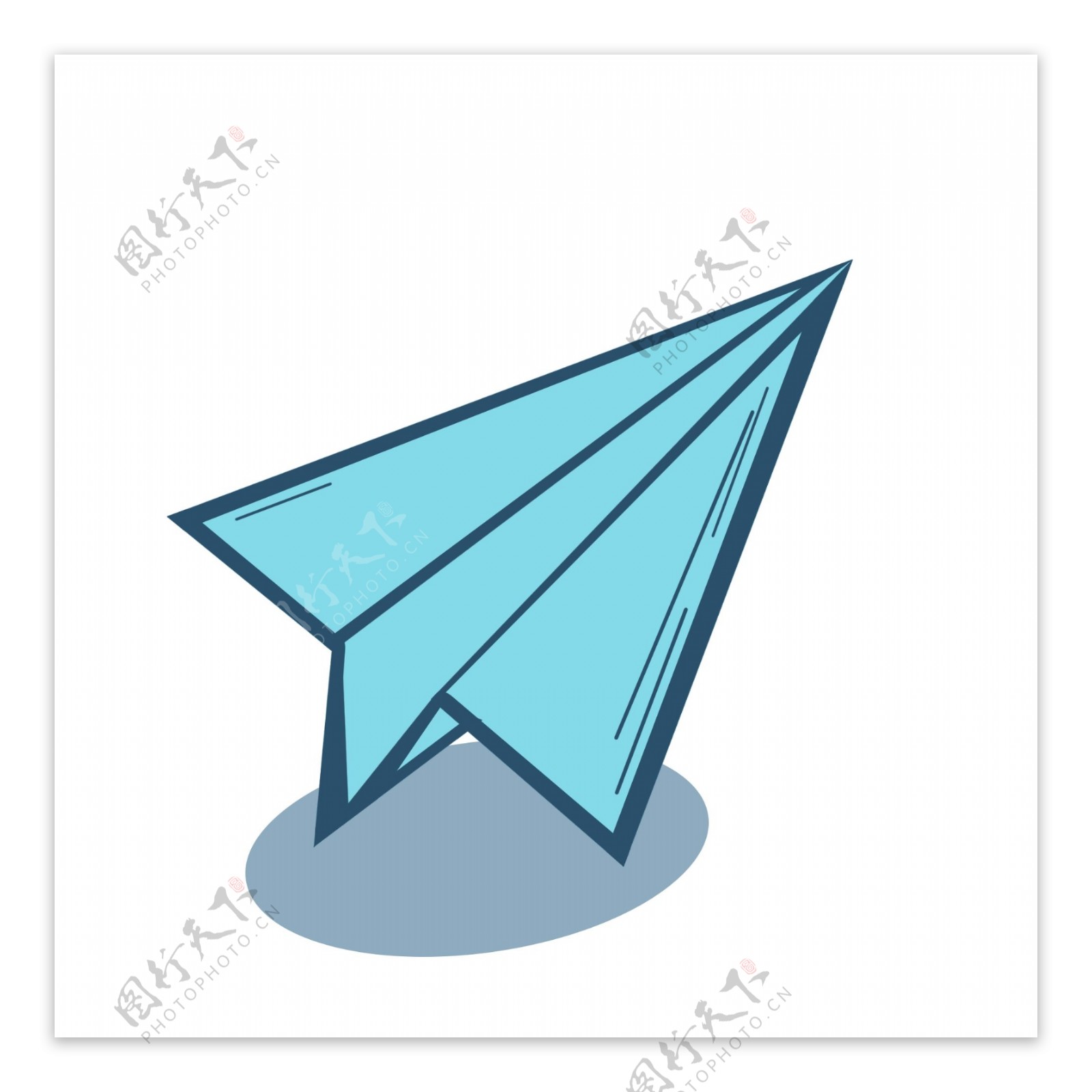 艺术折纸飞机矢量图标免抠图