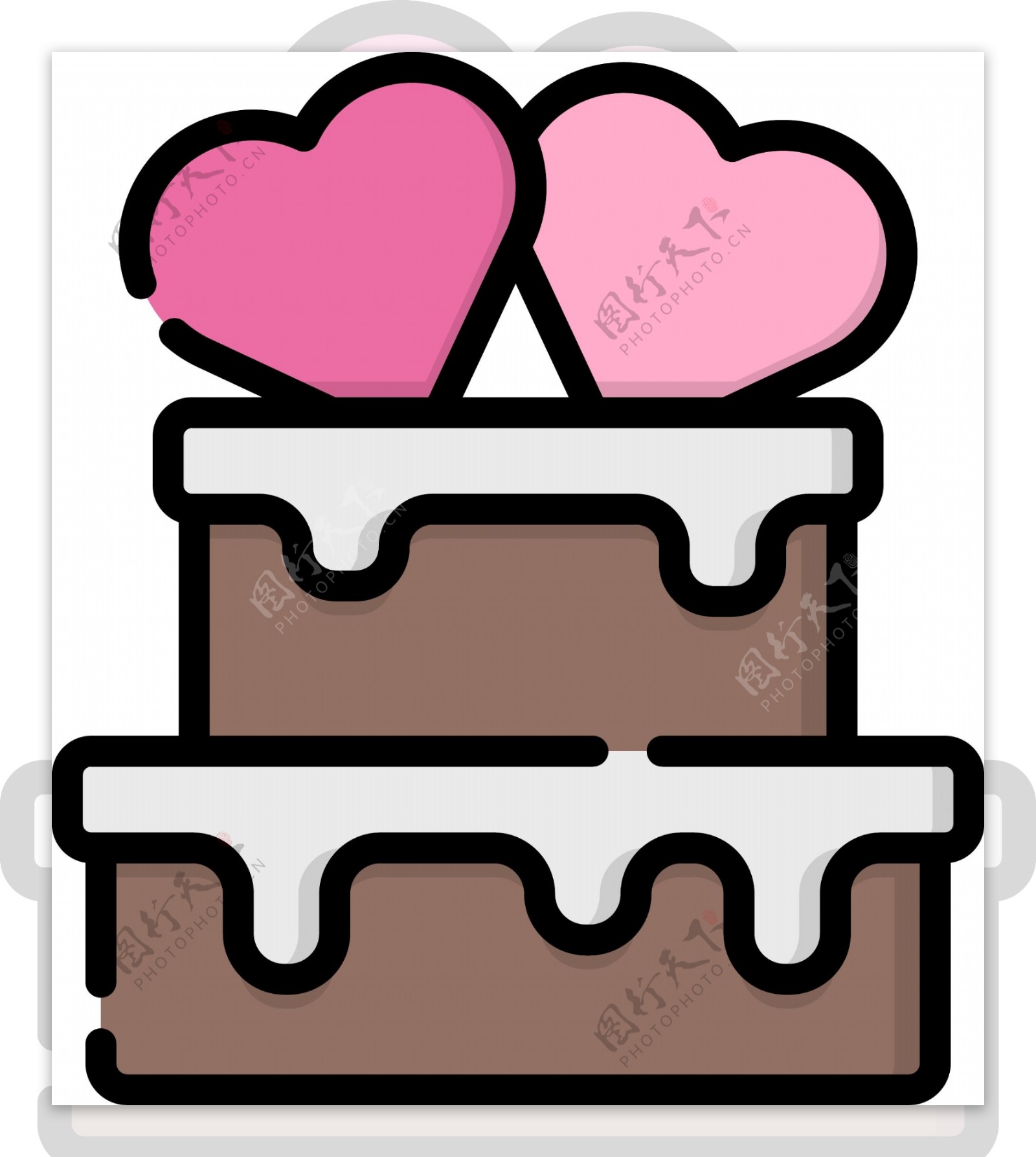 美味甜品甜食生日蛋糕mbe风格插画