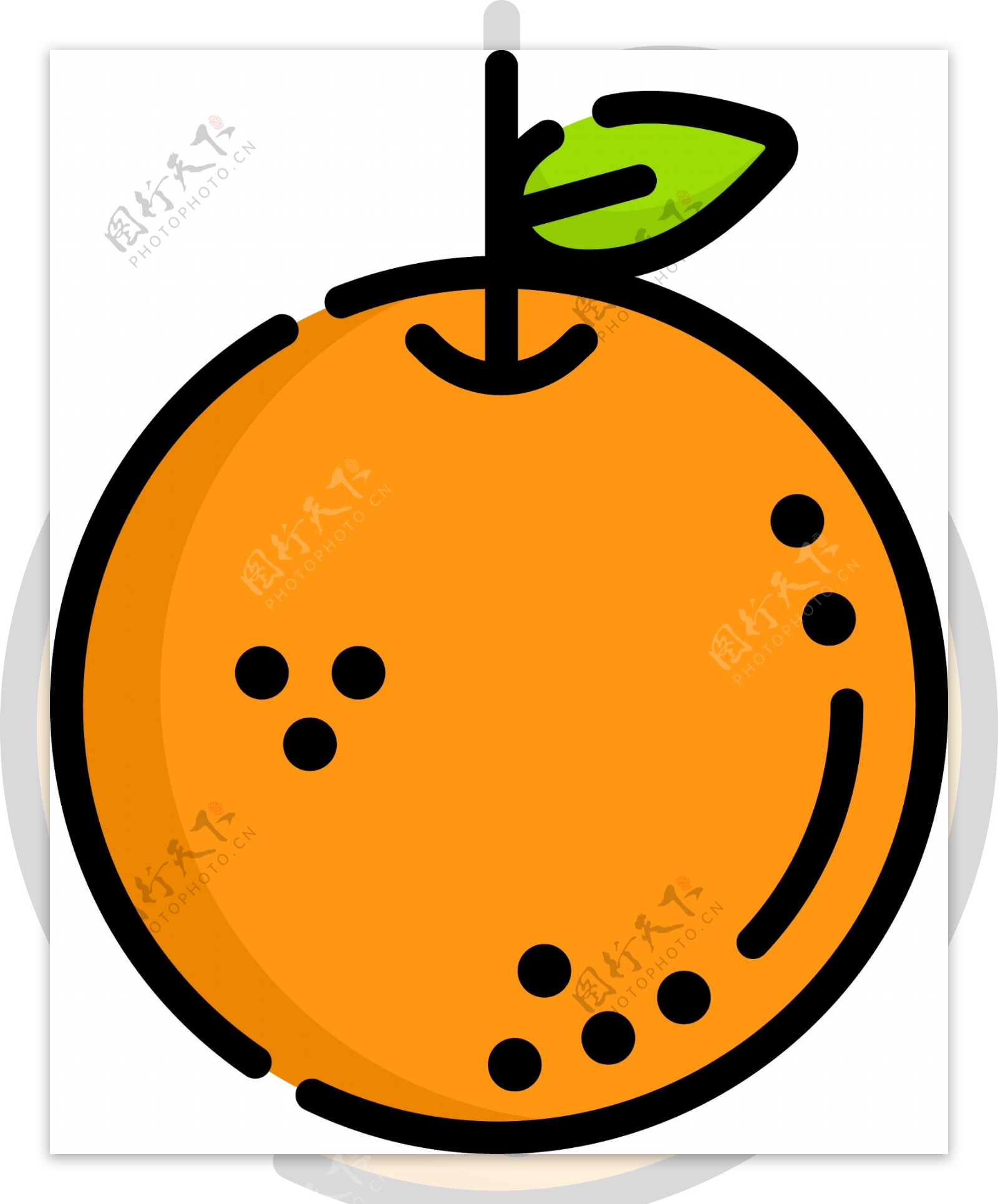 mbe风格橘子装饰图标