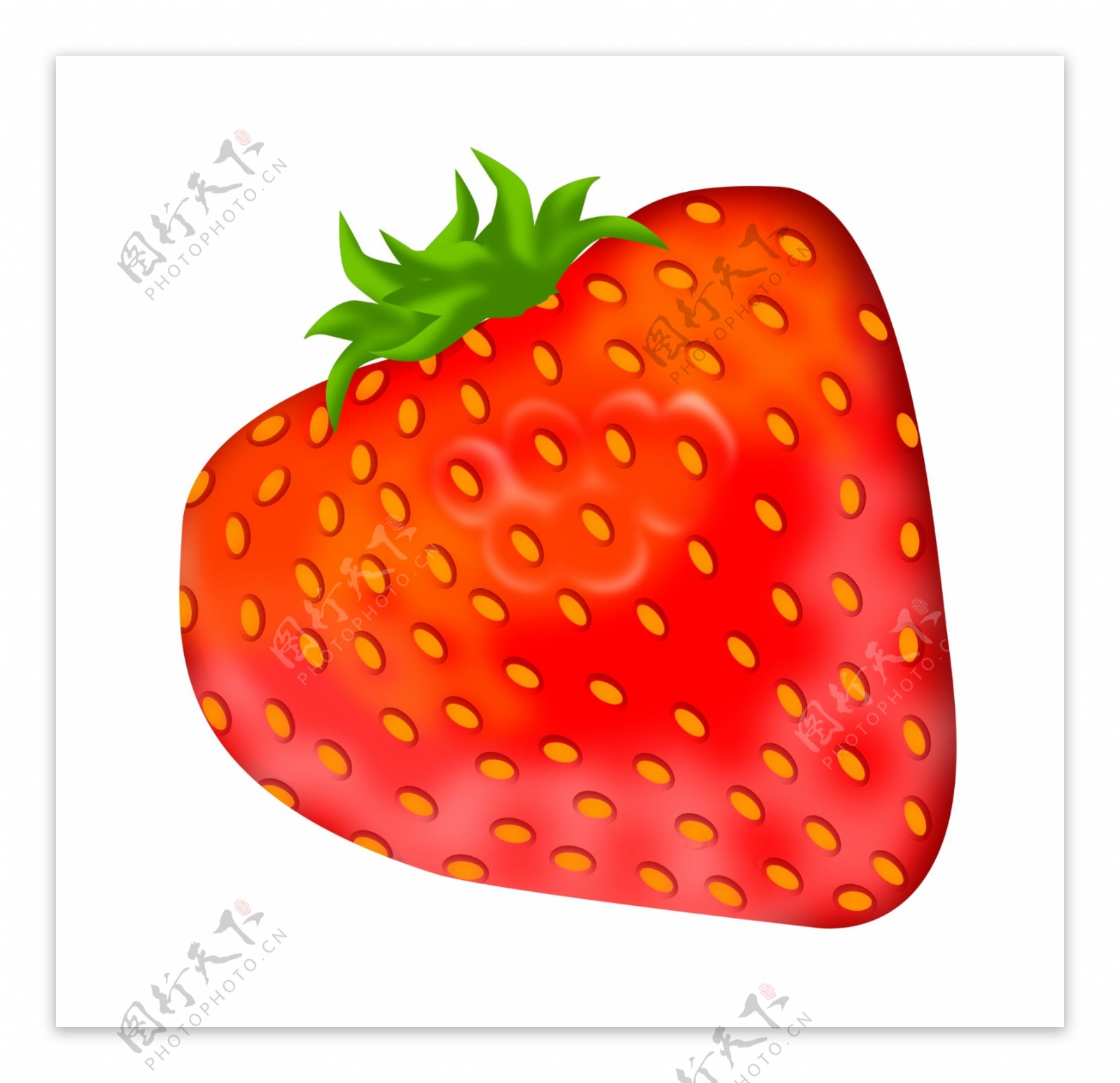 好吃的草莓手绘插画