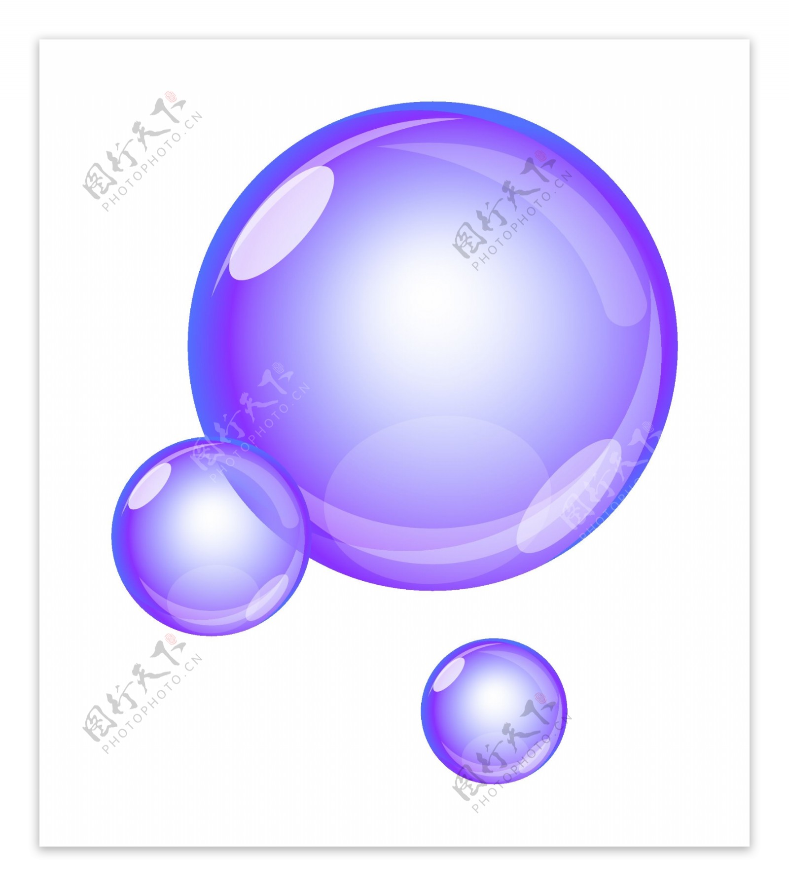 自动漂浮气泡插画