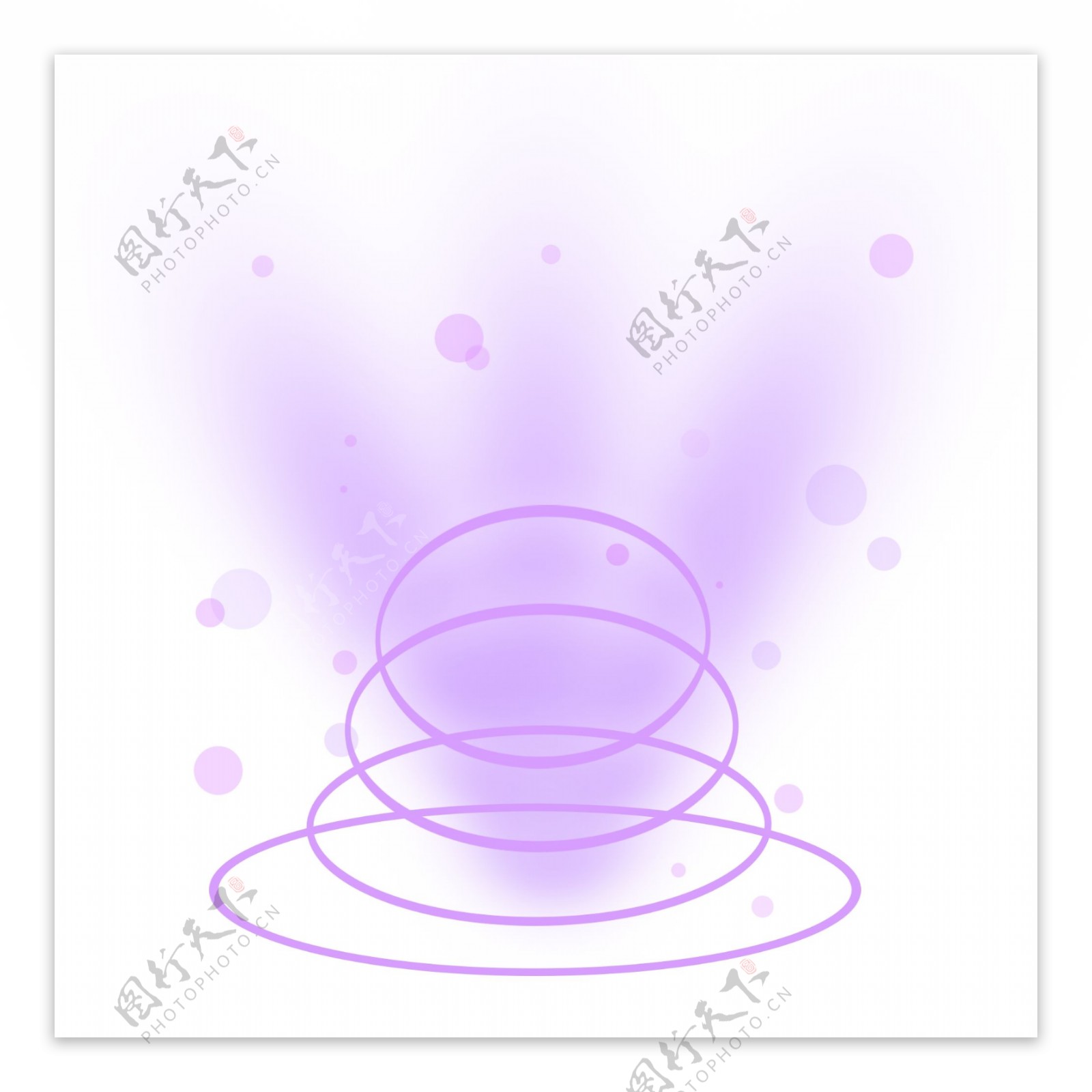 紫色唯美圆形光圈光束