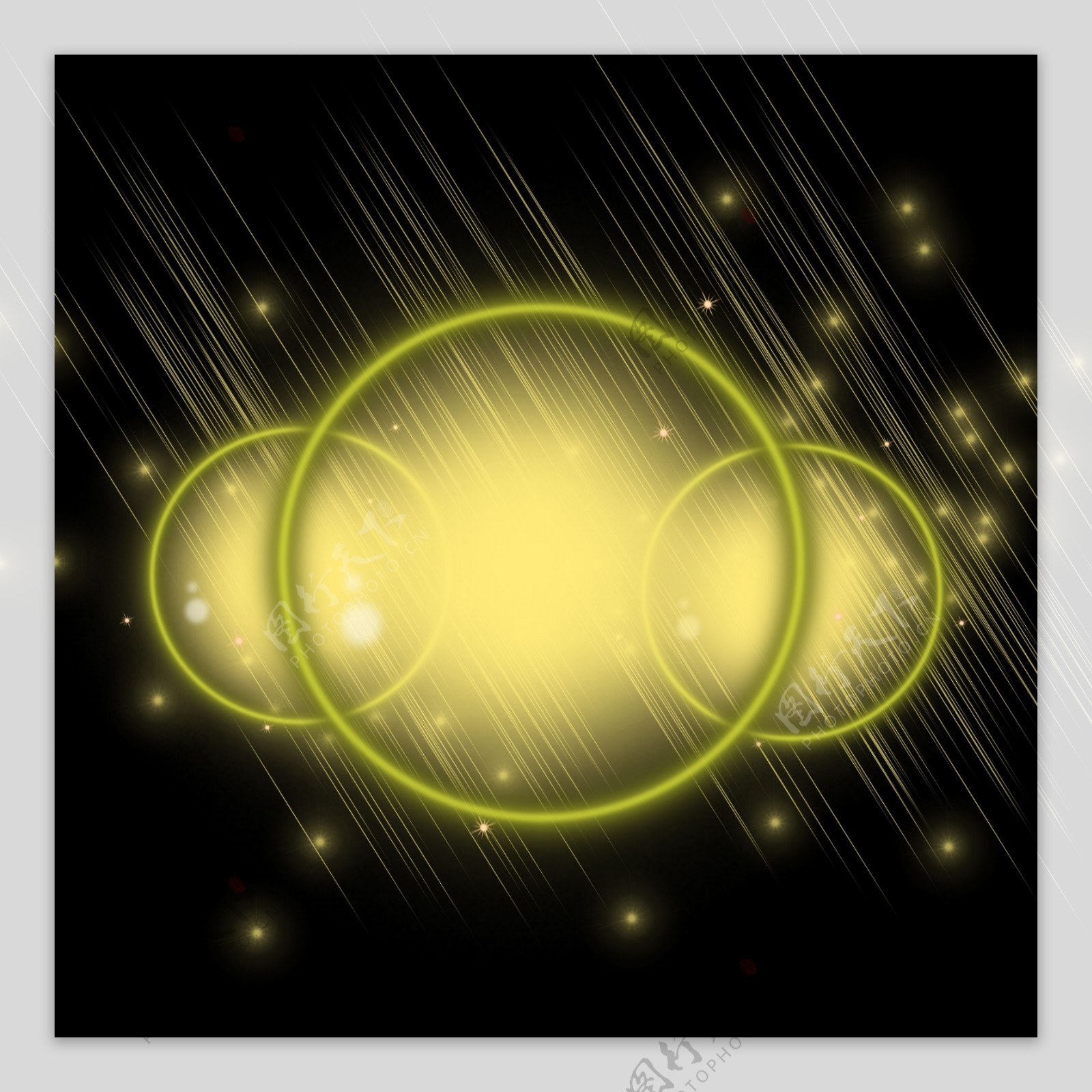 浅黄环形光效设计光圈