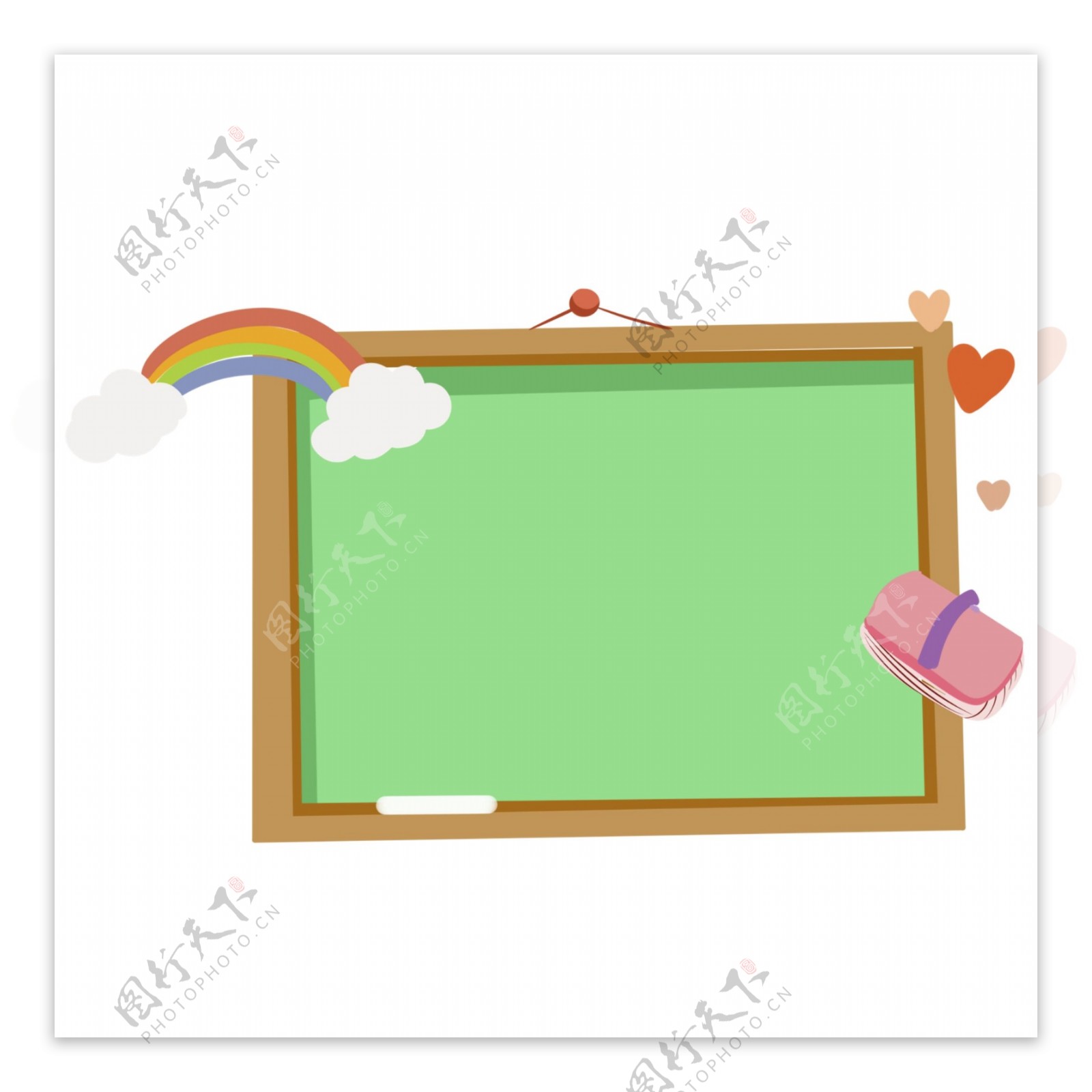 彩虹装饰黑板边框
