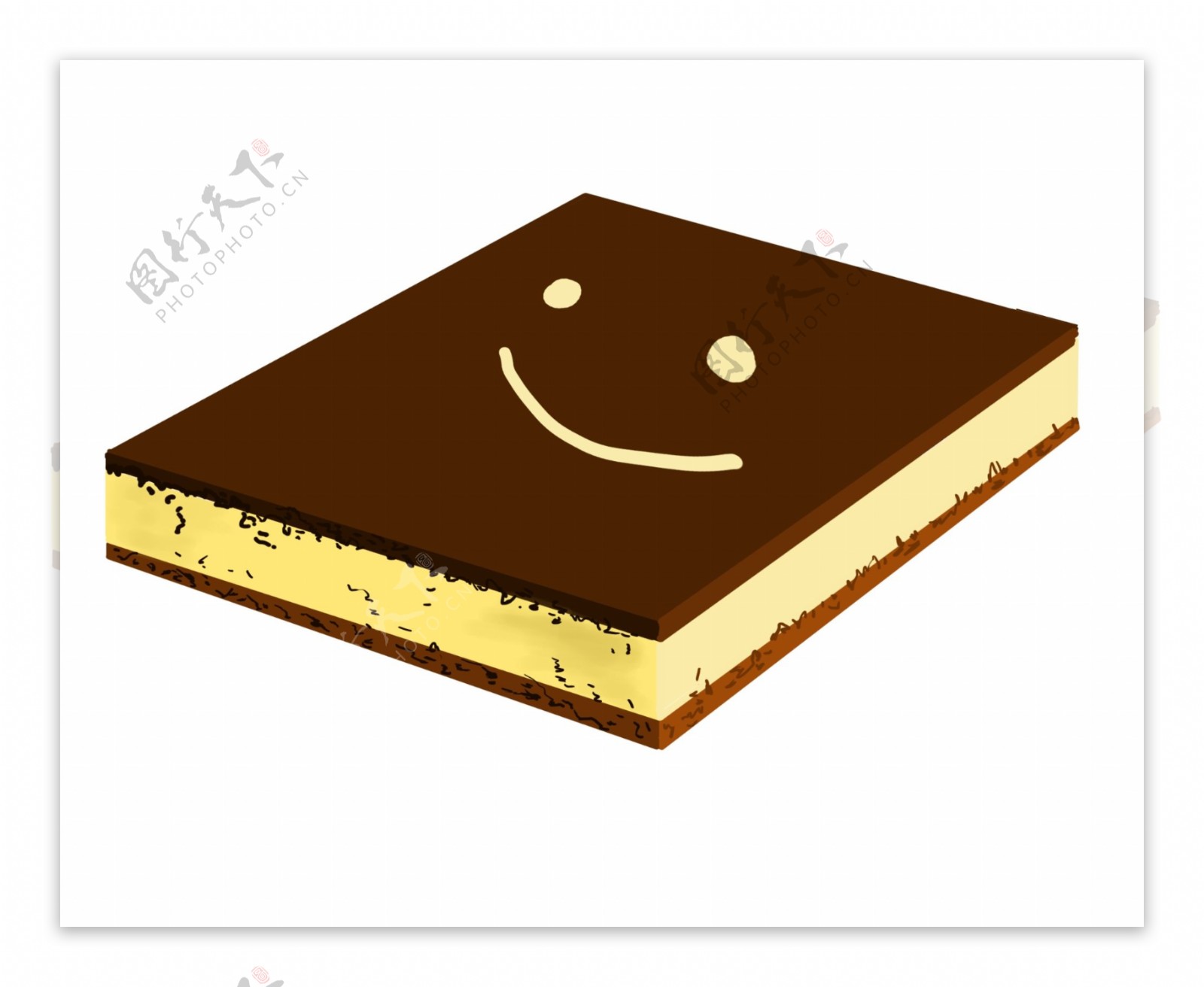 巧克力蛋糕的插画
