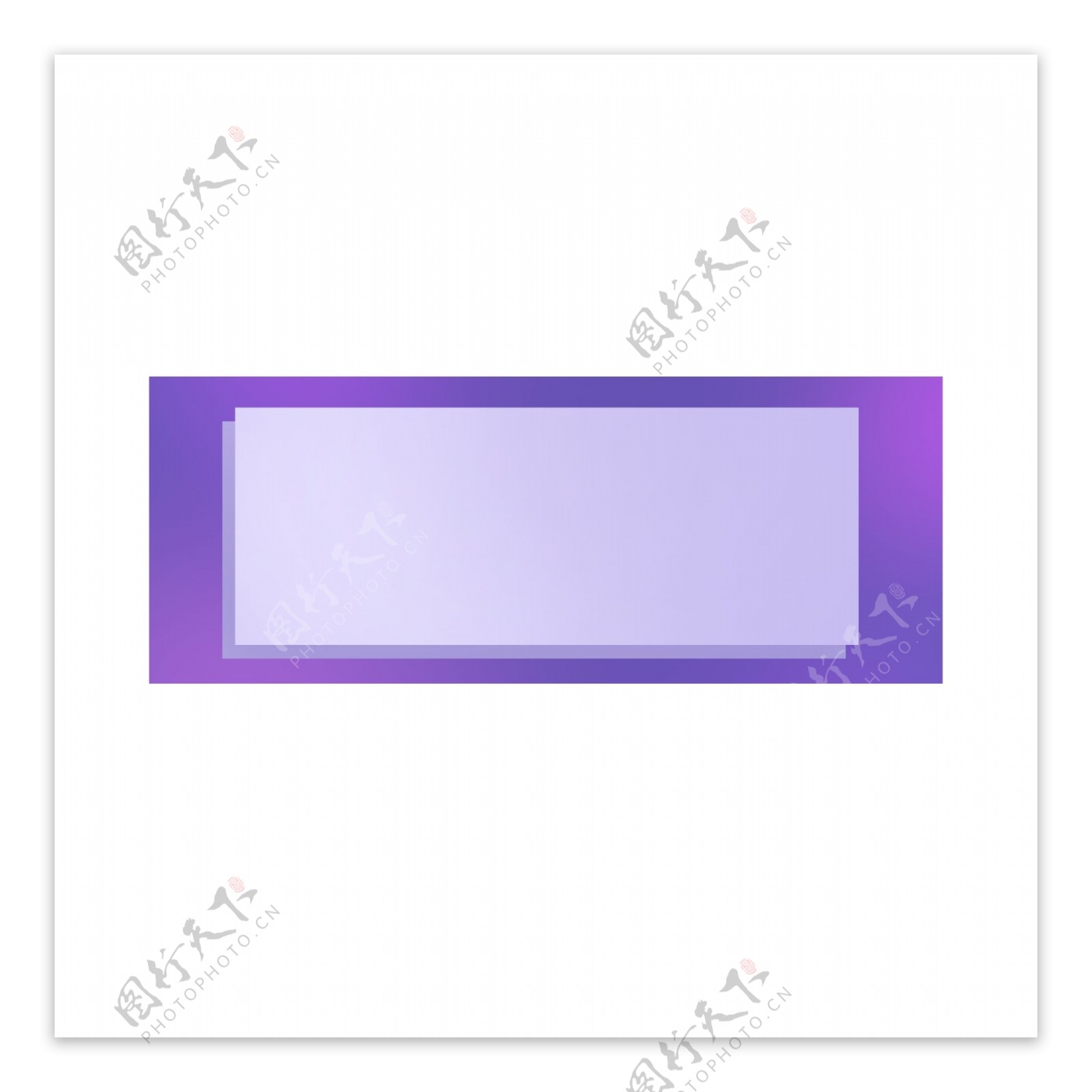 紫色渐变时尚长方形标题框