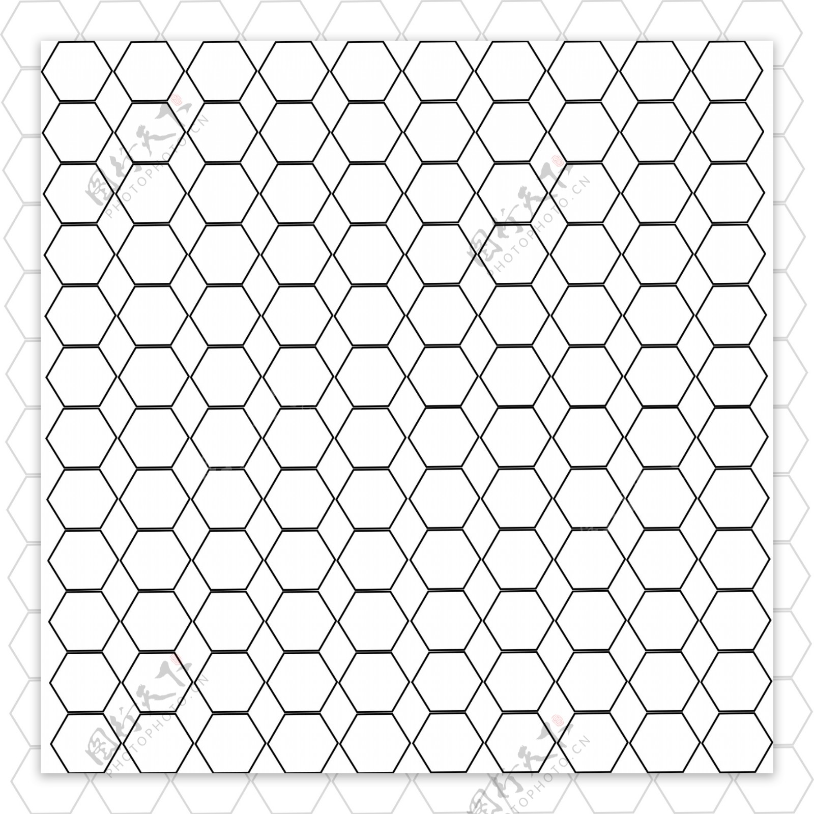 简约黑色六边形蜂窝状网格纹理背景