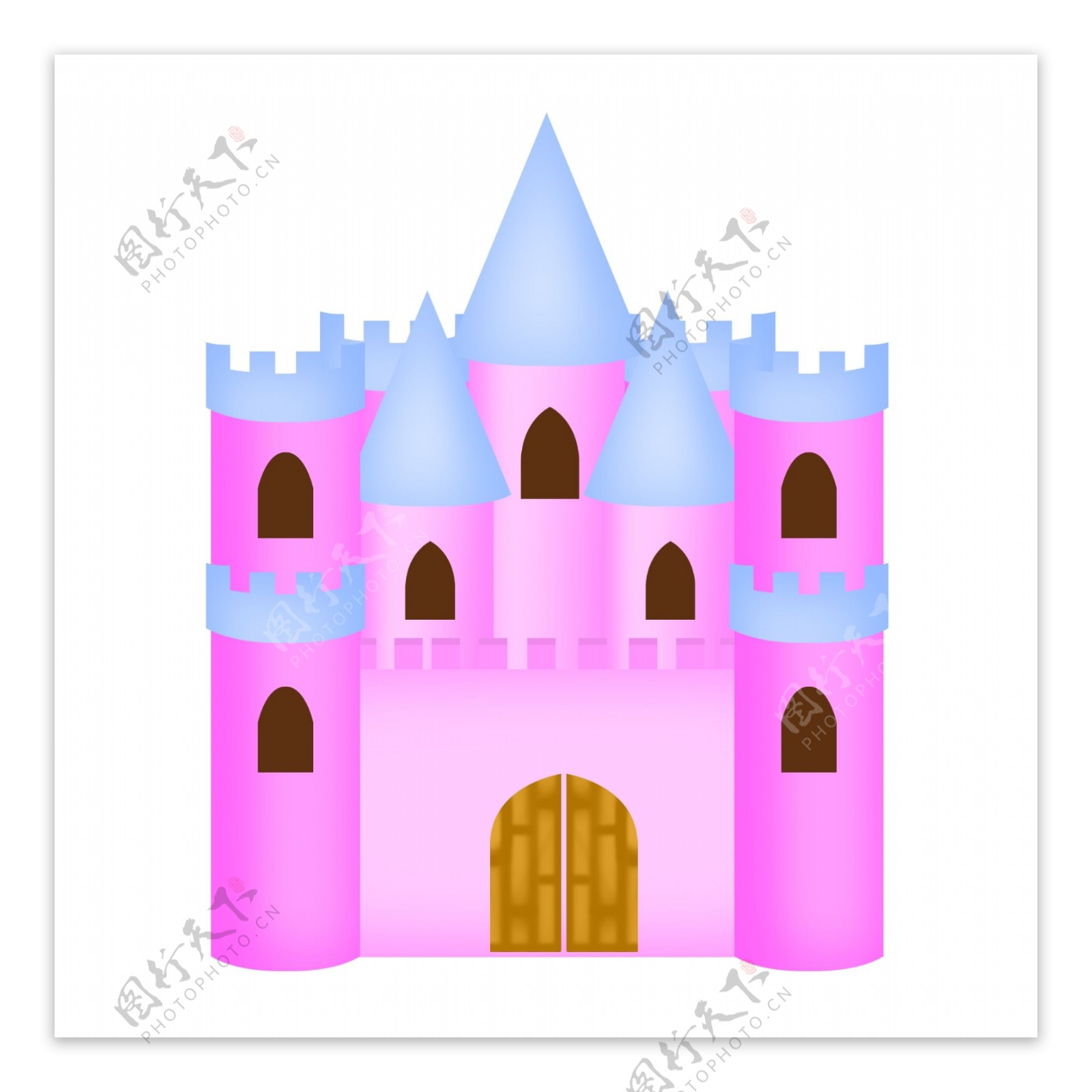 唯美城堡建筑插画