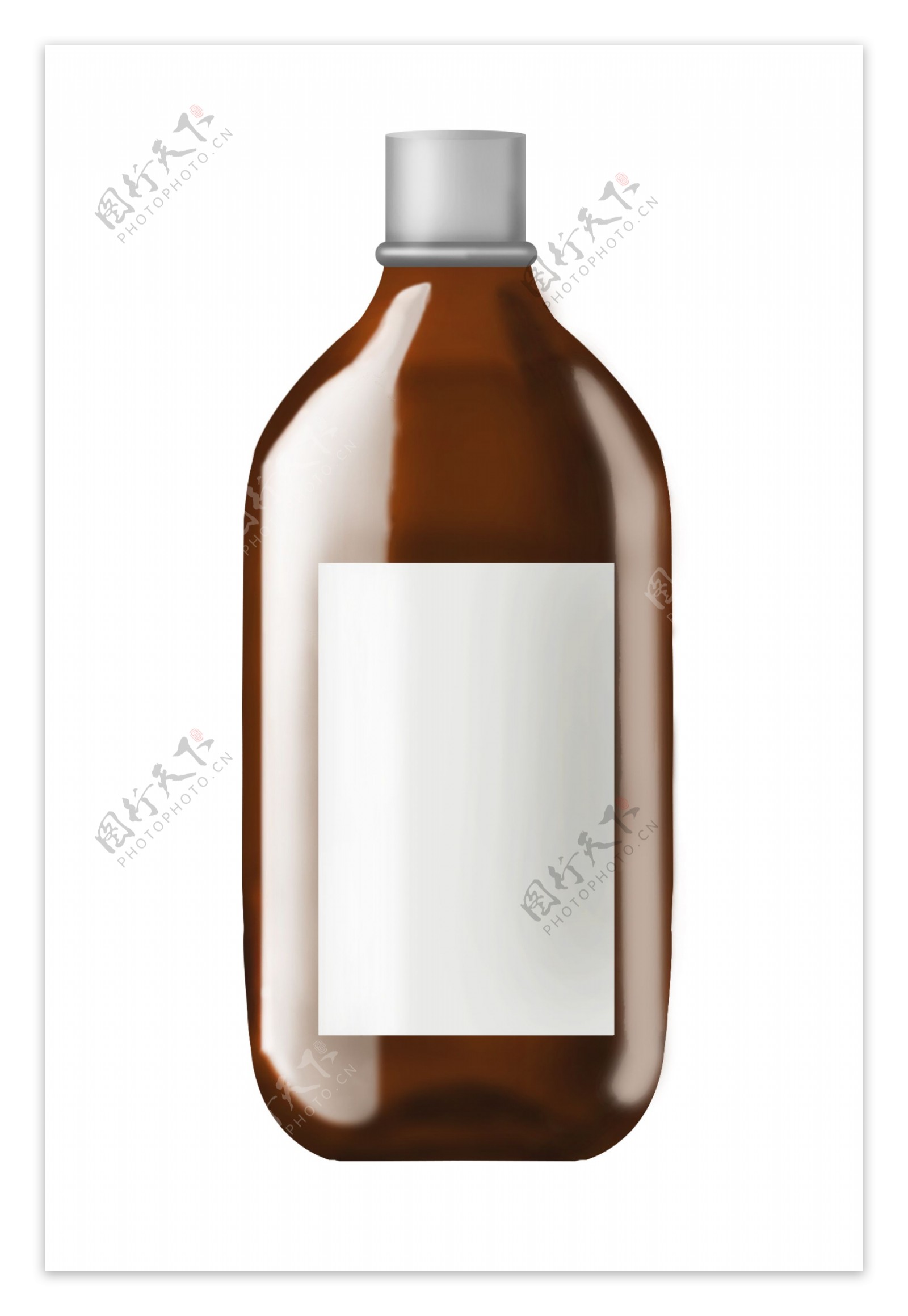 玻璃容器棕色瓶子