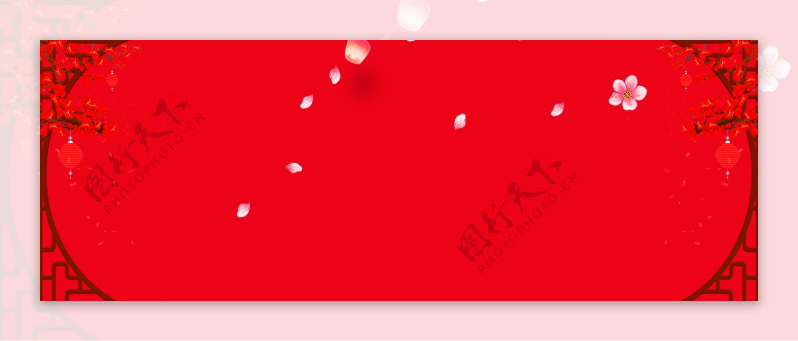 春节红色主题海报
