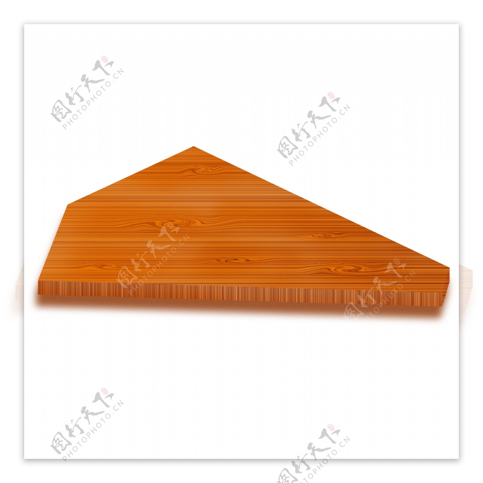 三角形木质木板插画