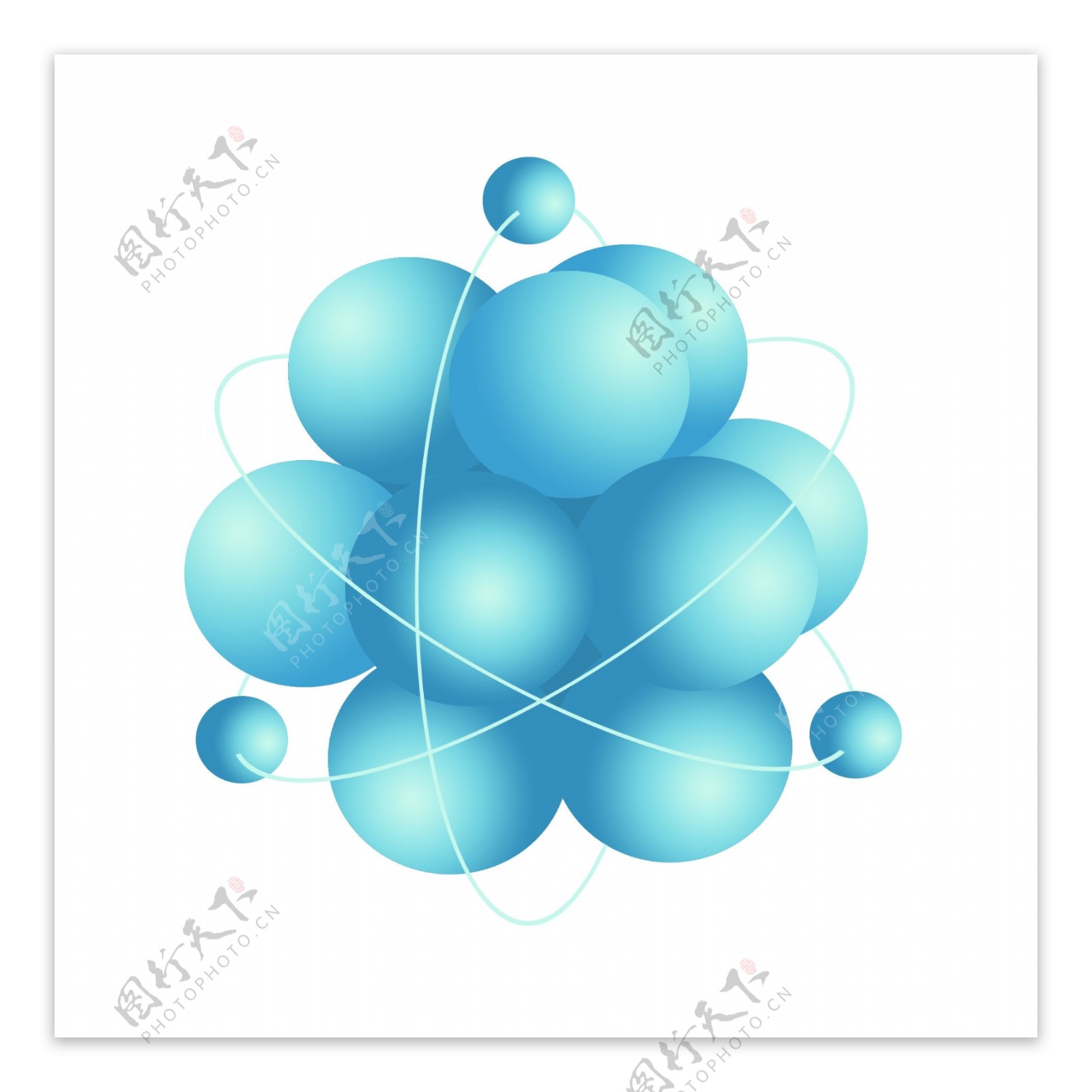 蓝色化学分子结构