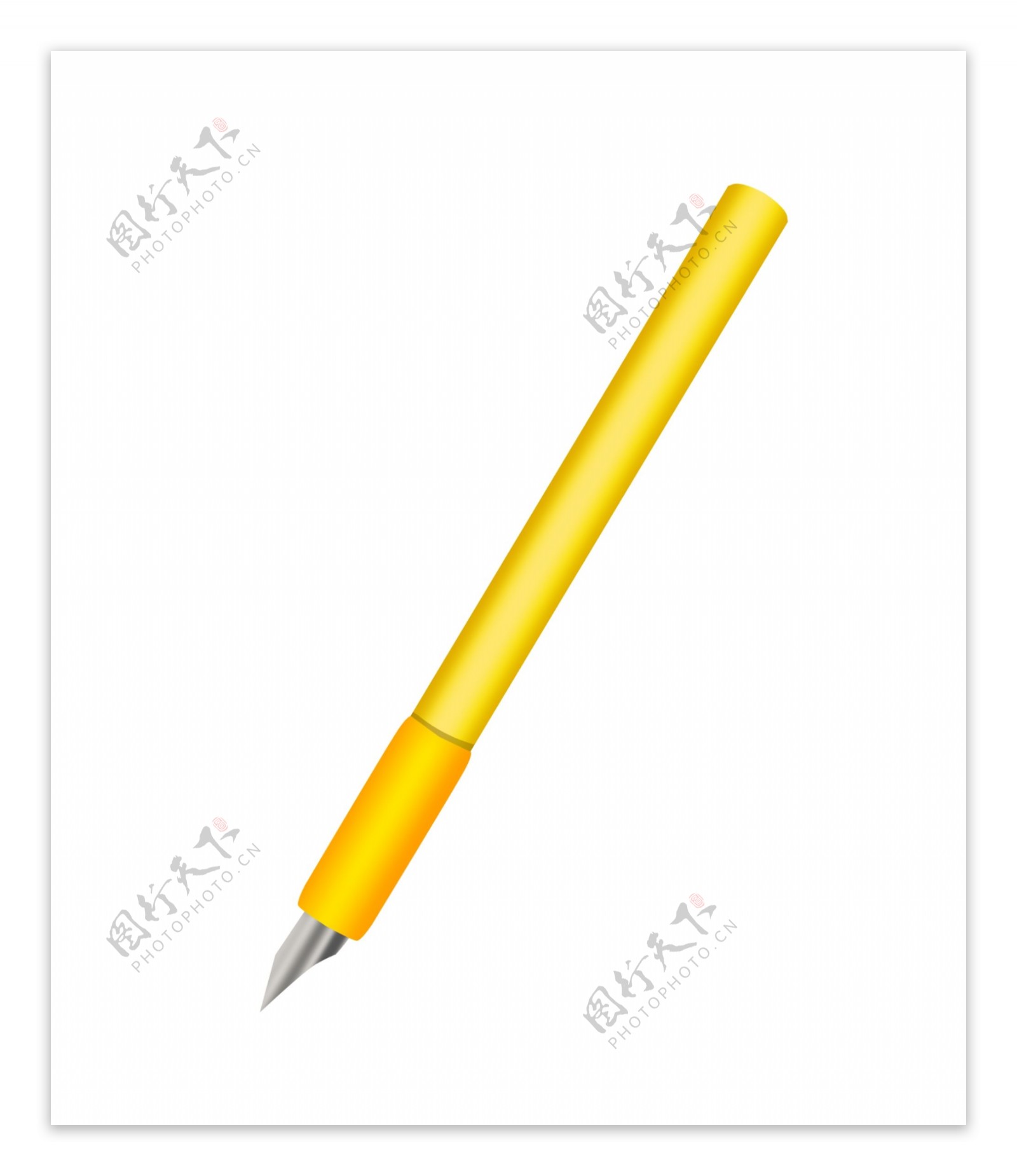 黄色打开的钢笔插图