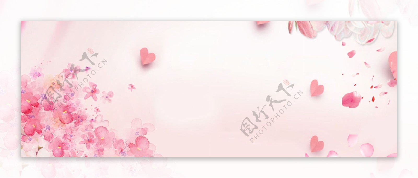 三八妇女节浪漫梦幻粉色banner