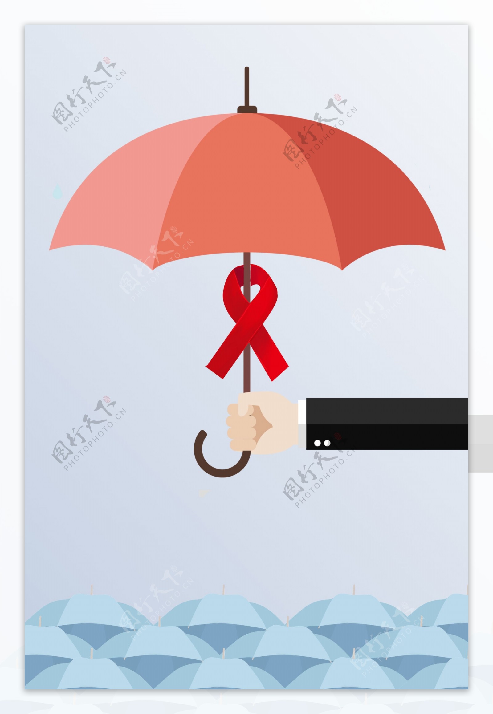 手绘预防艾滋病海报