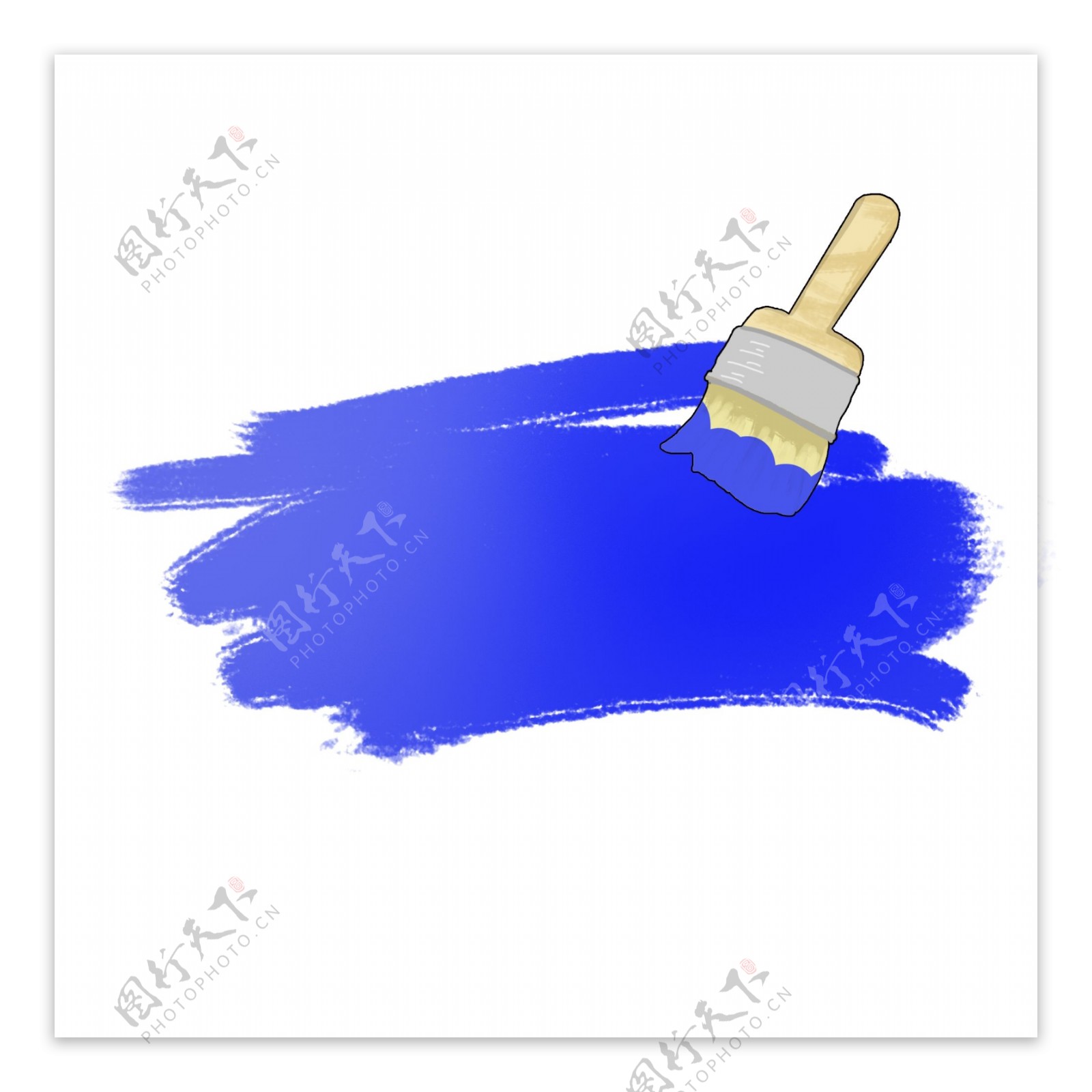 蓝色的油漆框插画边框文字框