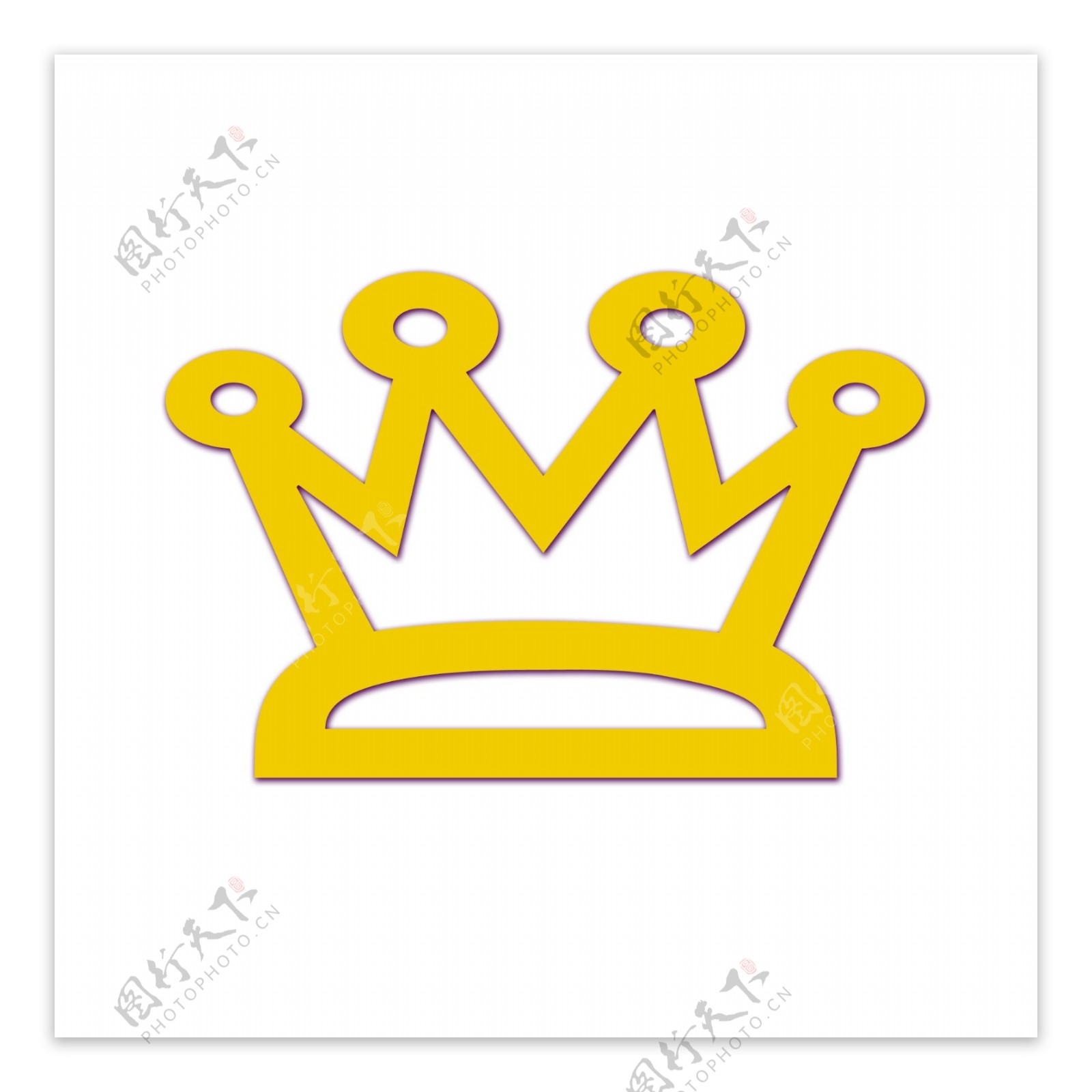 黄色王冠装饰素材