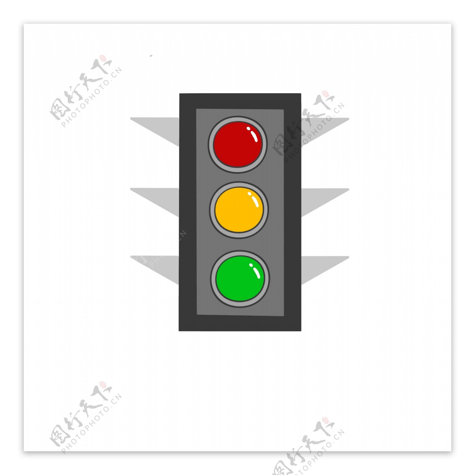 平面基础简单款红绿灯