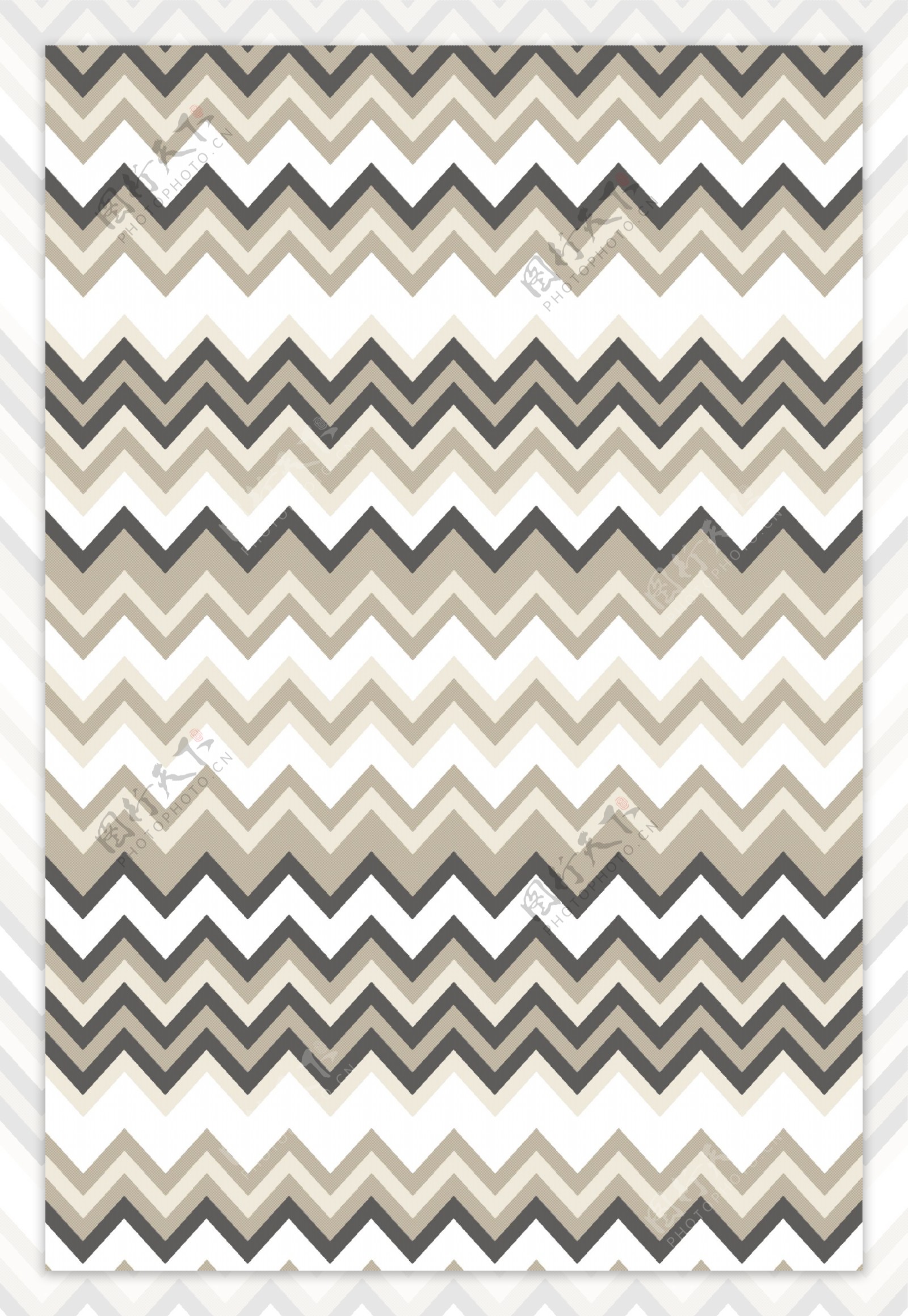 现代简约几何抽象欧式条纹图案地毯地垫设计