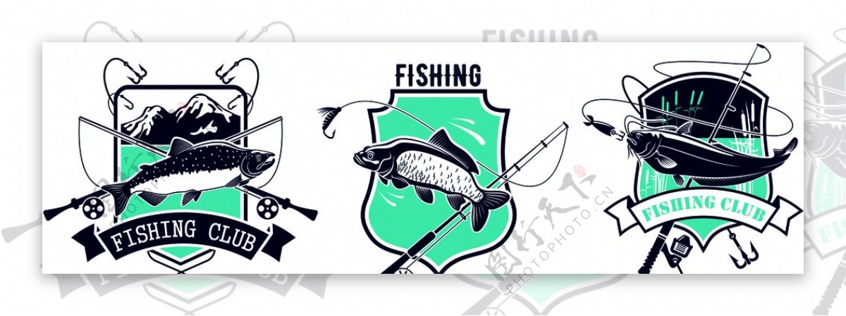 创意钓鱼俱乐部鱼标签