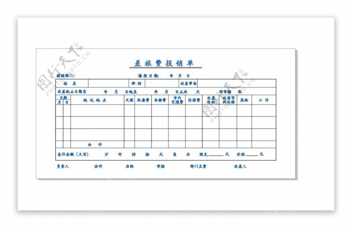 差旅费报销单