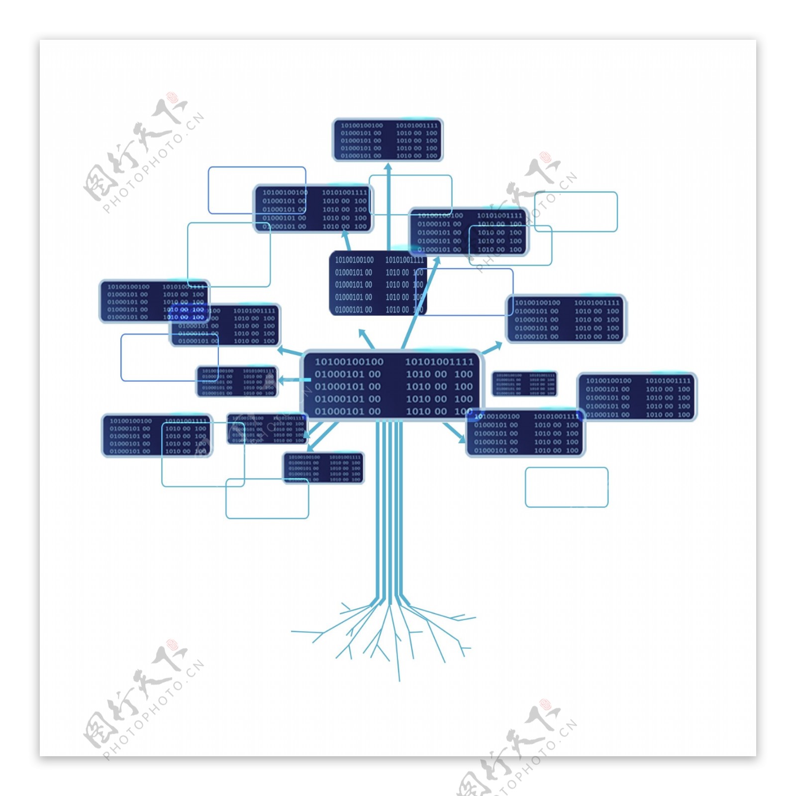 电子科技树装饰PNG免抠图