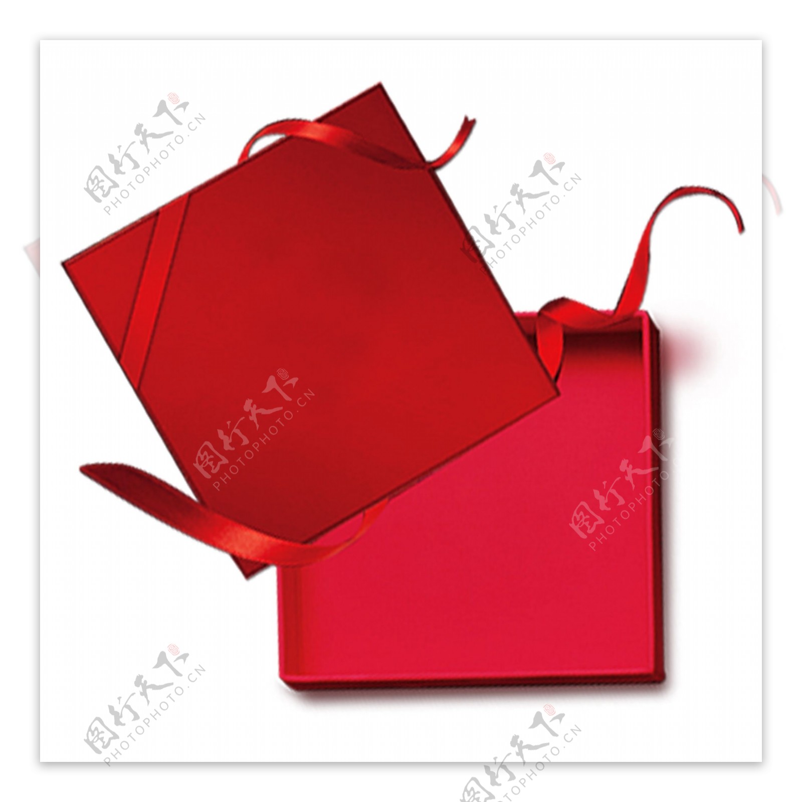 红色丝带礼物盒素材