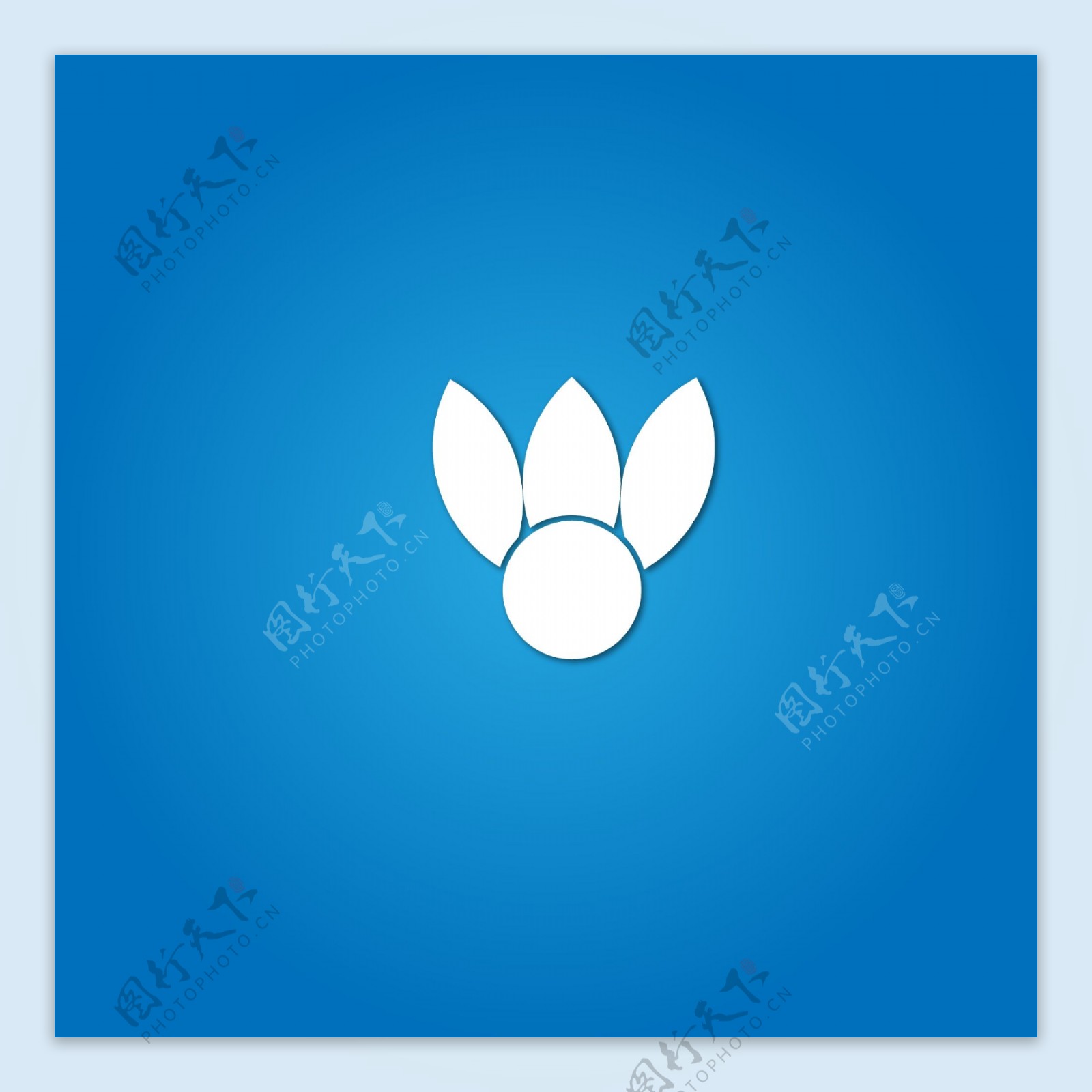 简约羽毛球logo