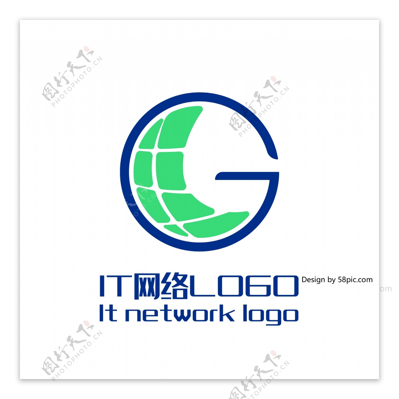 原创创意简约G字星球IT网络LOGO标志
