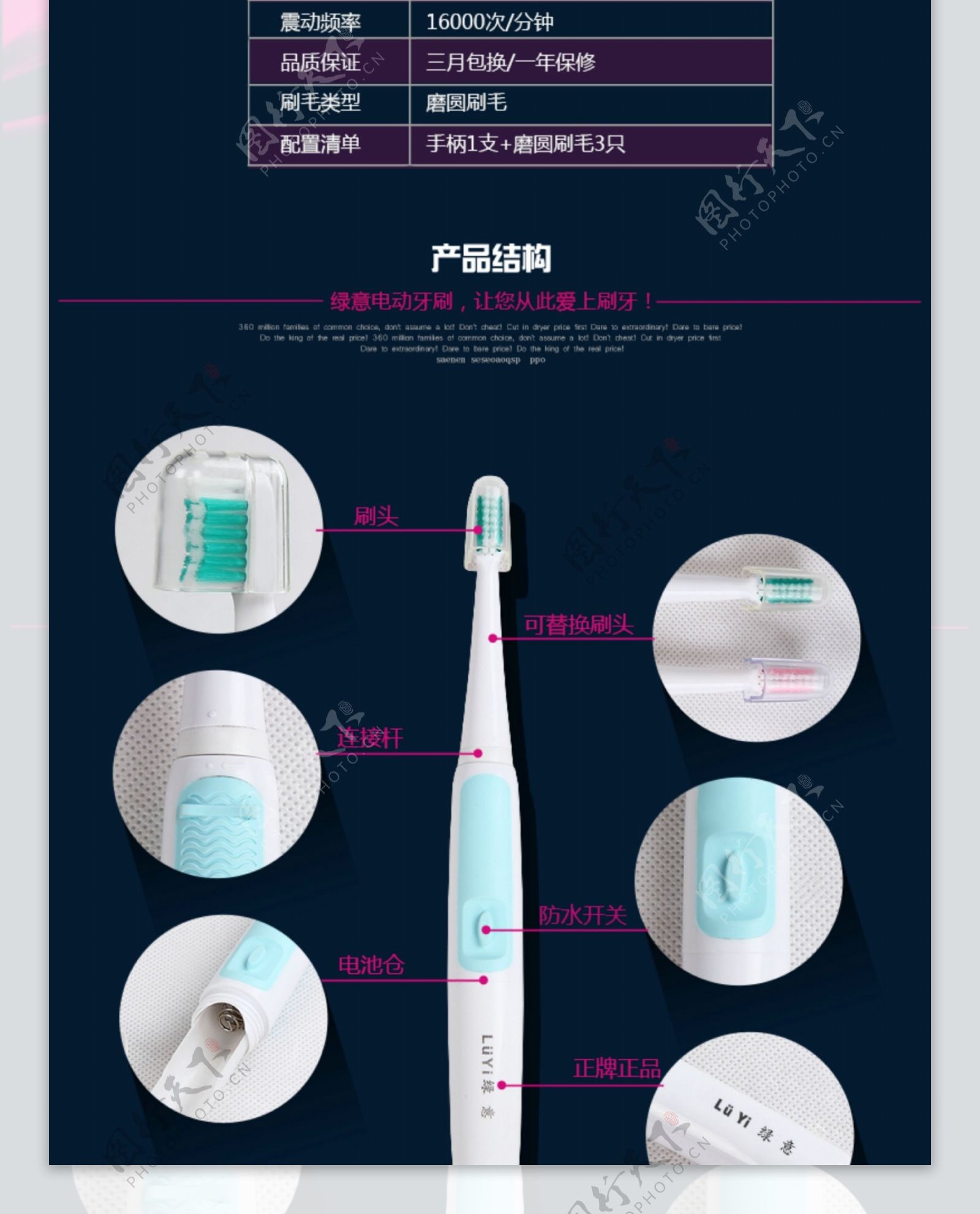 牙刷电商淘宝详情页