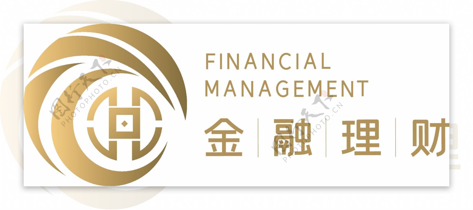 金色大气简约金融logo
