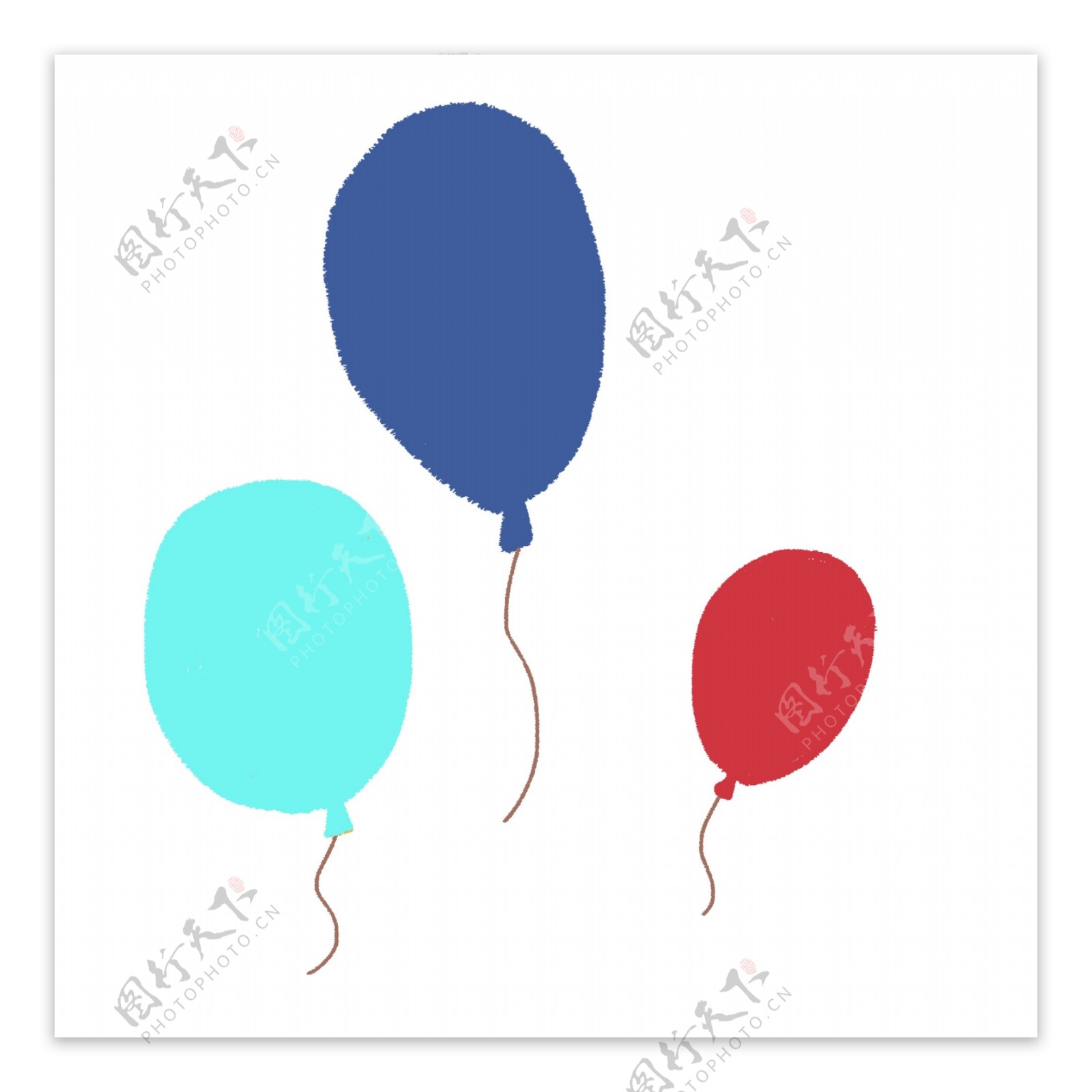 彩色创意气球漂浮元素