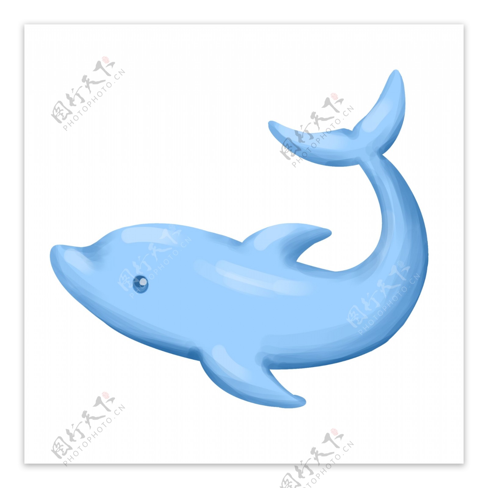 弯曲蓝色海豚